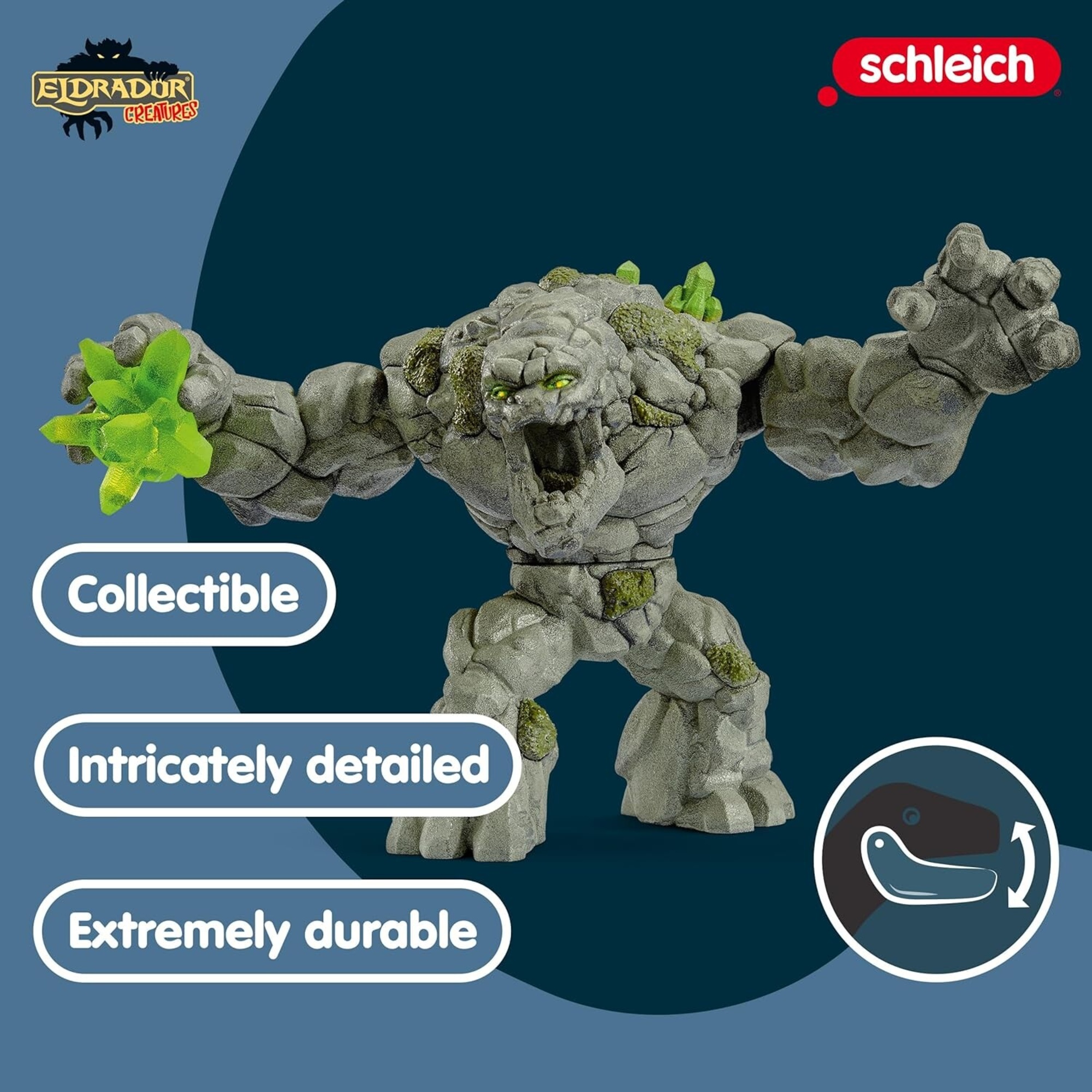 Schleich 70141 stone monster, eldrador creatures, 19,56 x 8,38 x 11,68 cm - Schleich