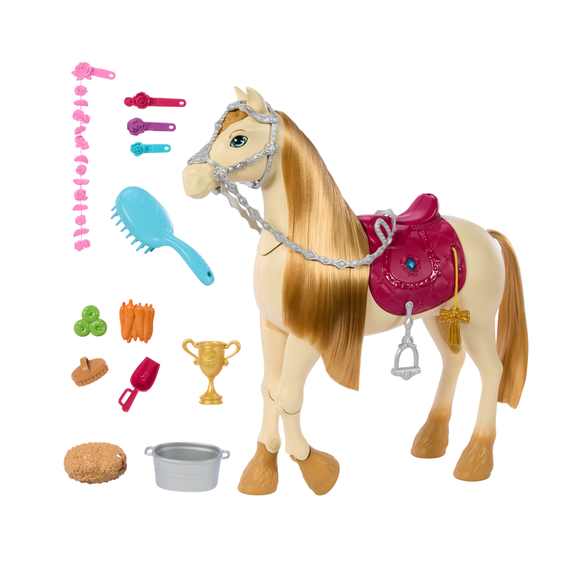Barbie - tornado, cavallo interattivo con luci, musica e accessori, balla e nitrisce - Barbie