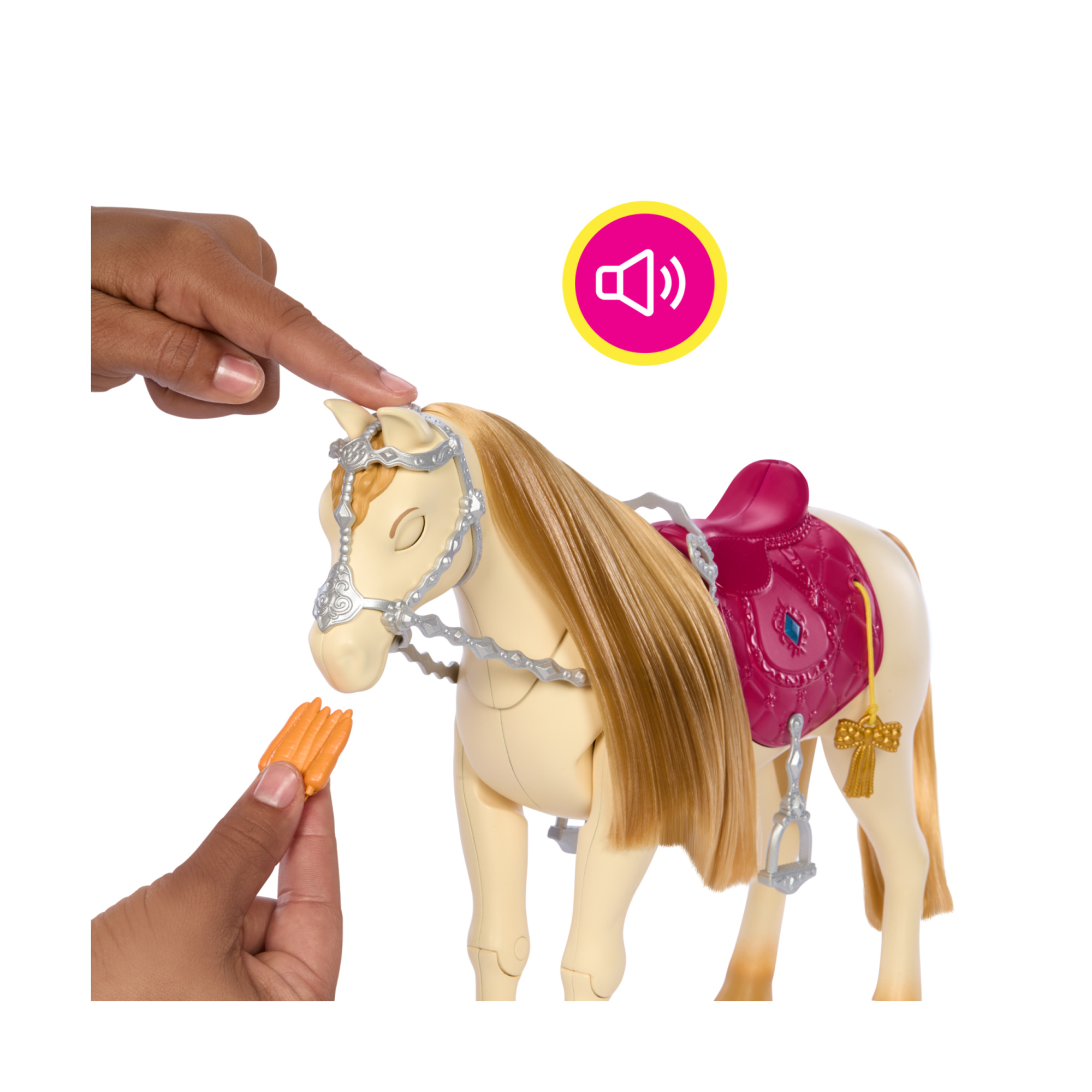 Barbie - tornado, cavallo interattivo con luci, musica e accessori, balla e nitrisce - Barbie