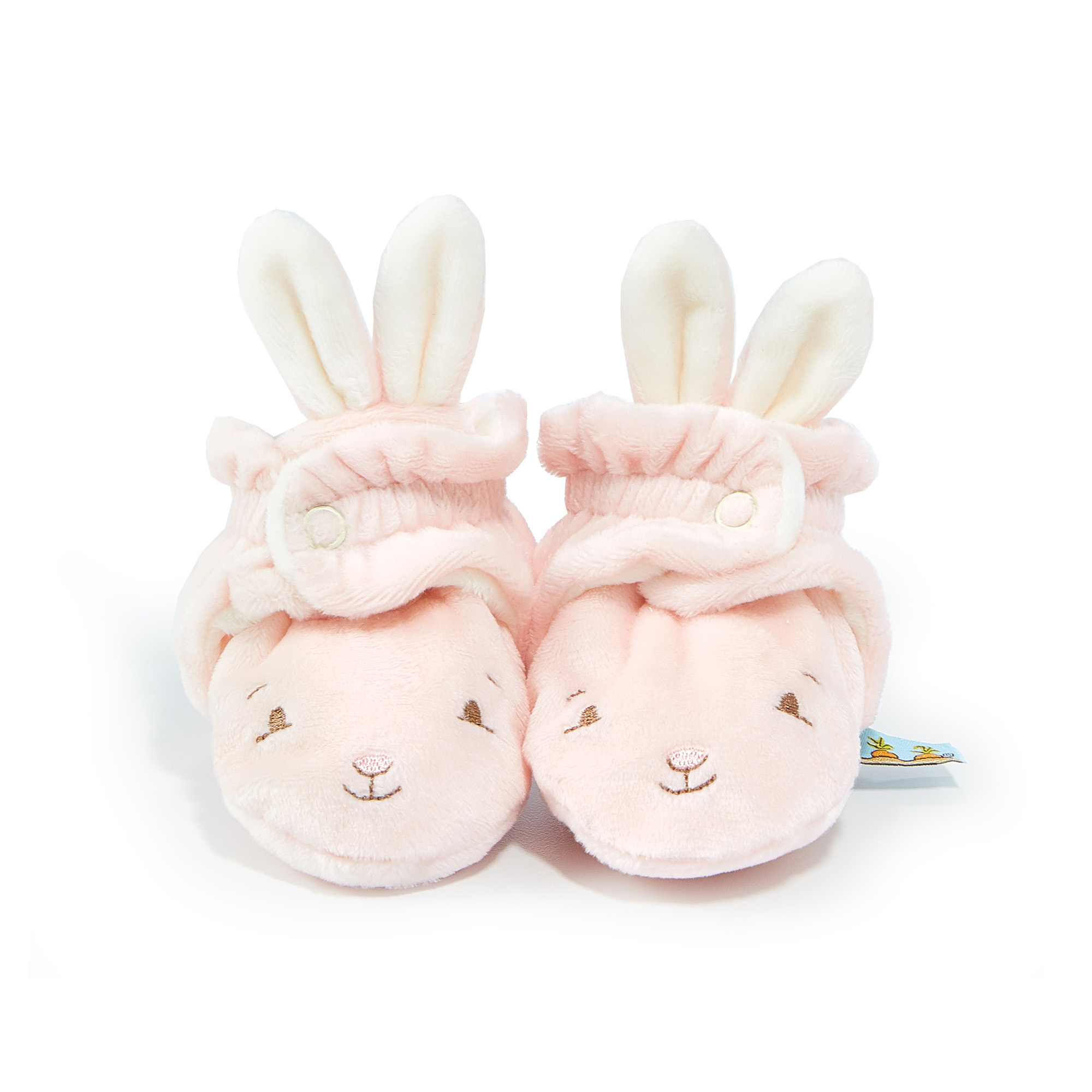 Pantofoline rosa per neonati con faccia di coniglietto – 0-6 mesi - bunnies by the bay - Bunnies By The Bay