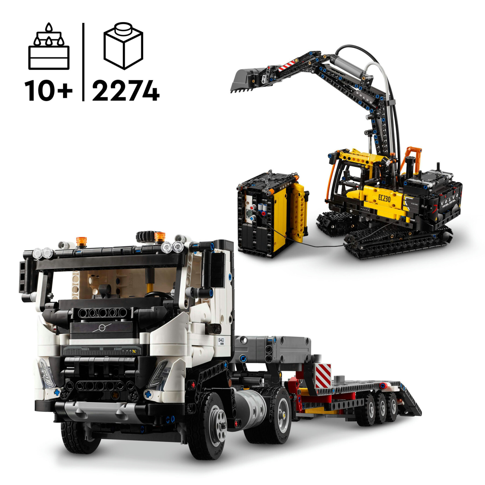 Lego technic 42175 autocarro volvo fmx ed escavatore elettrico ec230, veicoli giocattolo da costruire, regalo per bambini 10+ - LEGO TECHNIC