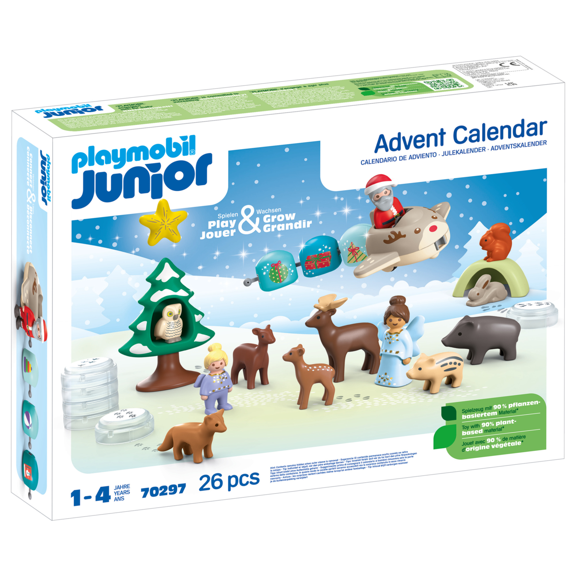 Calendario dell'avvento playmobil junior 70297 - natale innevato - scopri ogni giorno una nuova sorpresa! - Playmobil