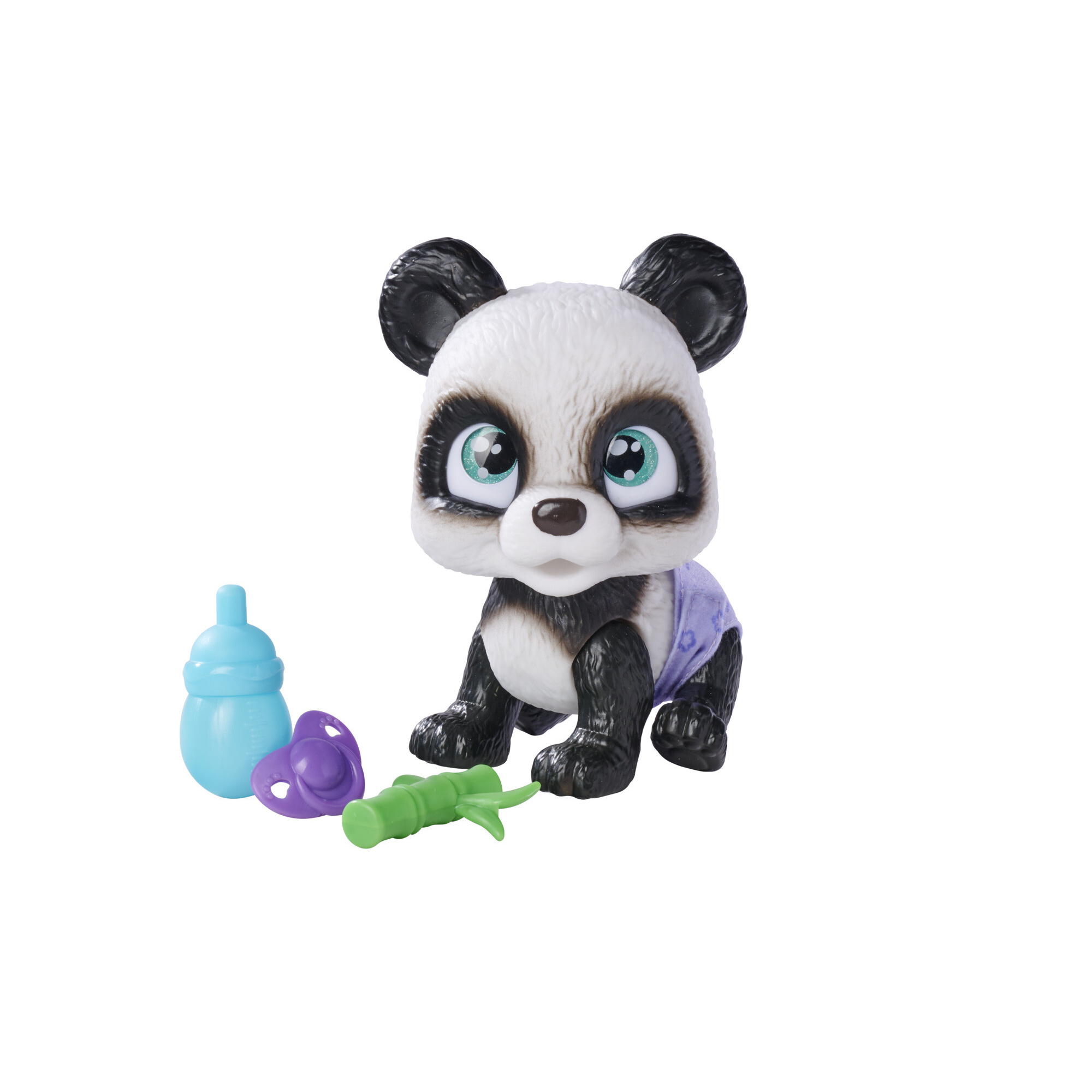 Pamper petz panda con accessori da adottare e coccolare - simpatico cucciolo di panda con funzioni interattive - 