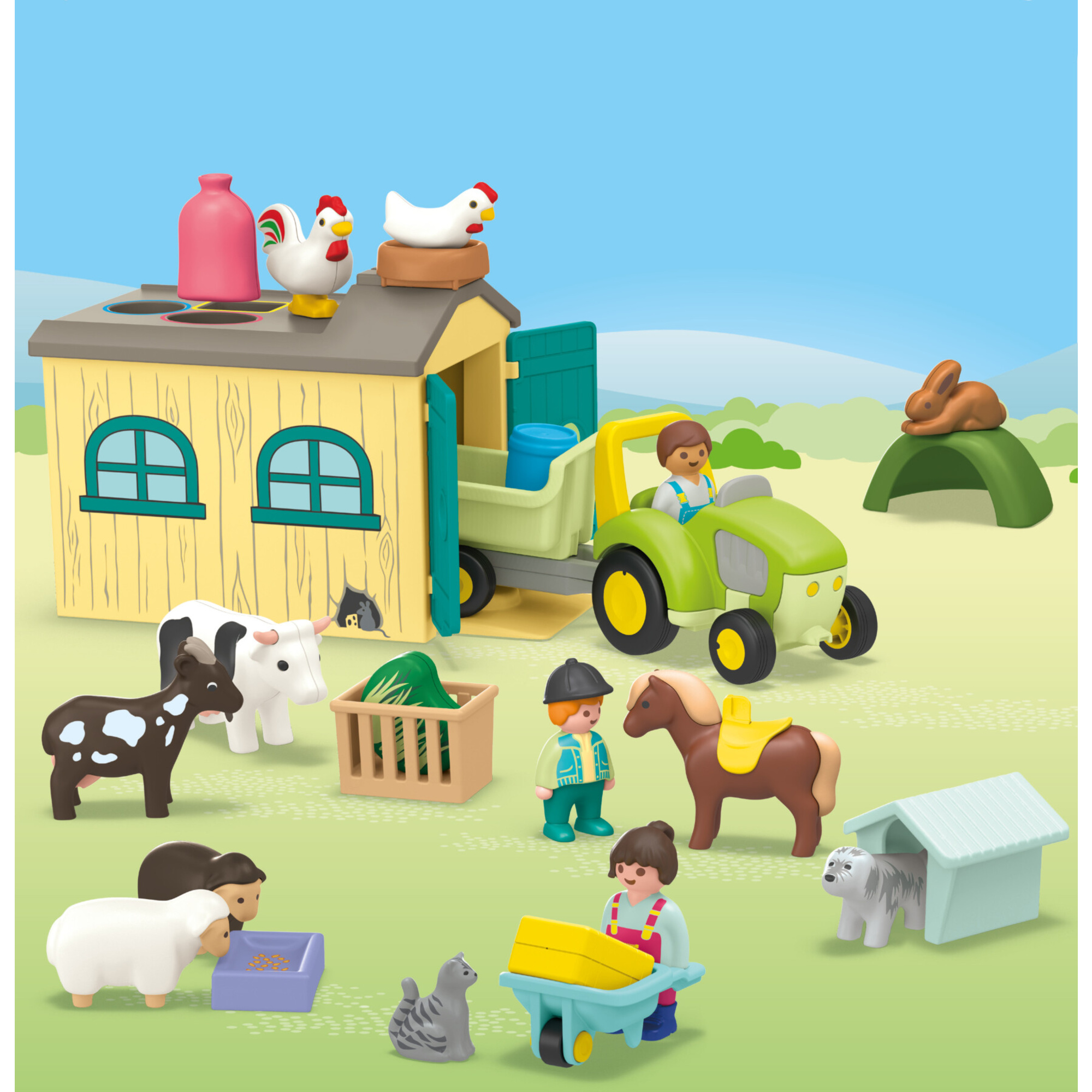 Playmobil junior 71656 allegra fattoria playset eco-sostenibile per bambini 1-4 anni - 