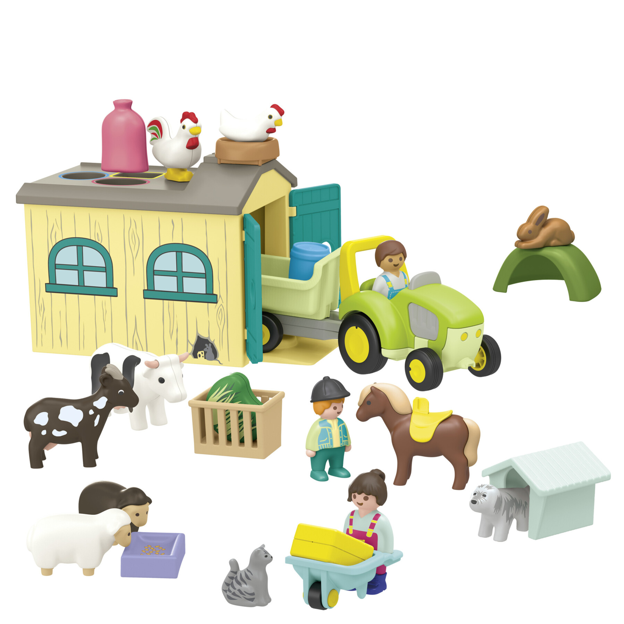 Playmobil junior 71656 allegra fattoria playset eco-sostenibile per bambini 1-4 anni - 