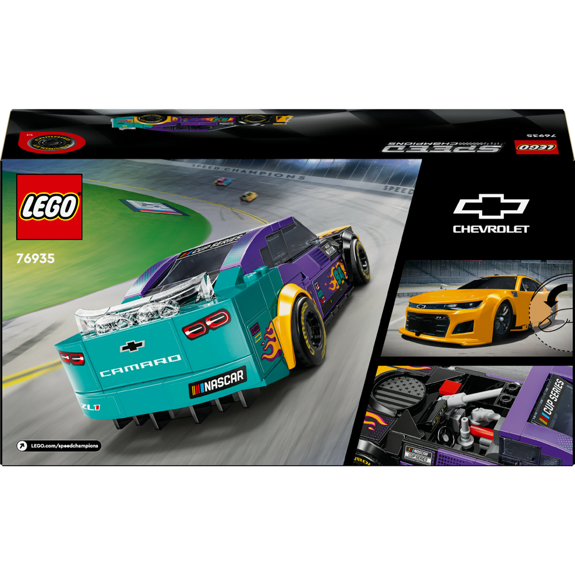 Lego speed champions 76935 nascar next gen chevrolet camaro zl1, modello di auto da costruire, macchina giocattolo bambini 9+ - LEGO SPEED CHAMPIONS