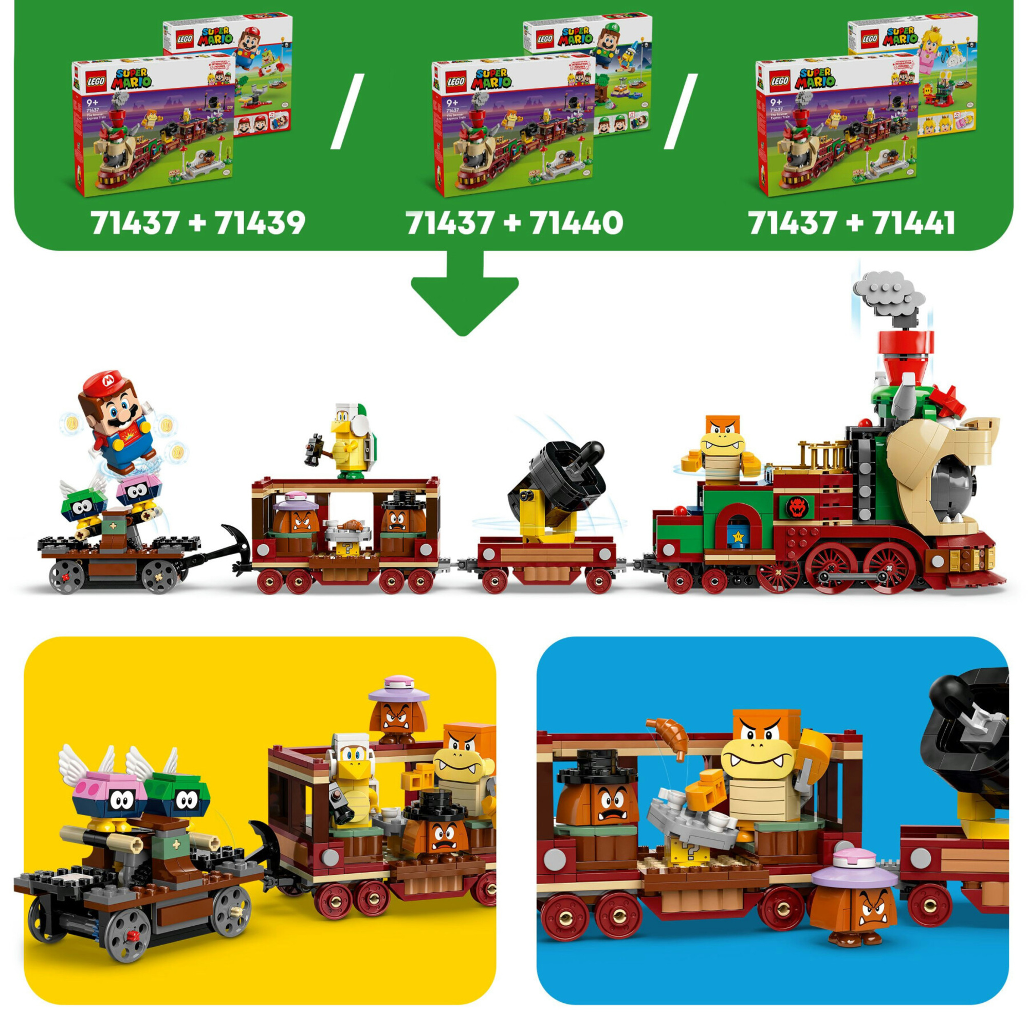 Lego super mario 71437 bowser express, treno giocattolo da costruire con 6 personaggi nintendo, giochi bambini 9+ da collezione - LEGO® Super Mario™