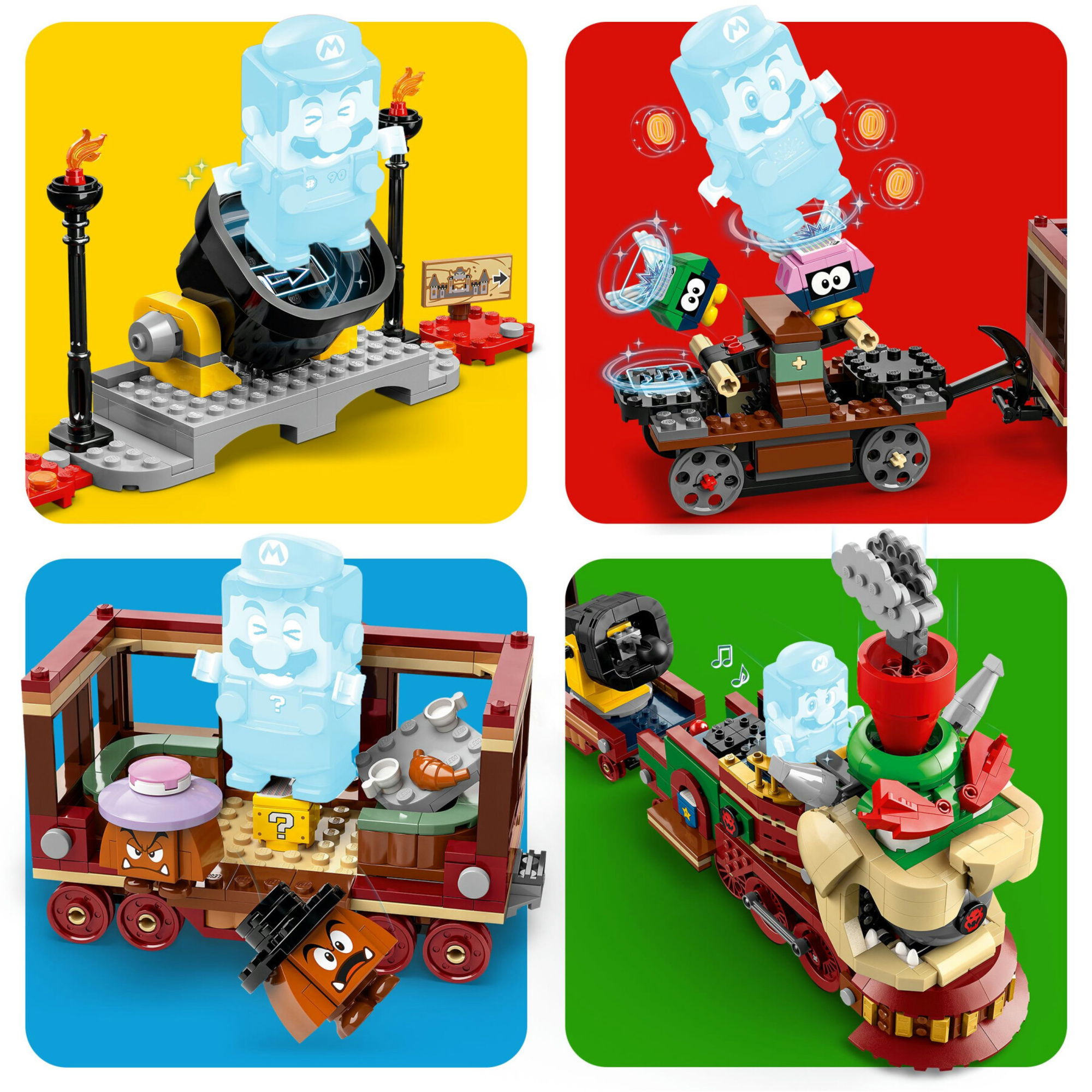 Lego super mario 71437 bowser express, treno giocattolo da costruire con 6 personaggi nintendo, giochi bambini 9+ da collezione - LEGO® Super Mario™