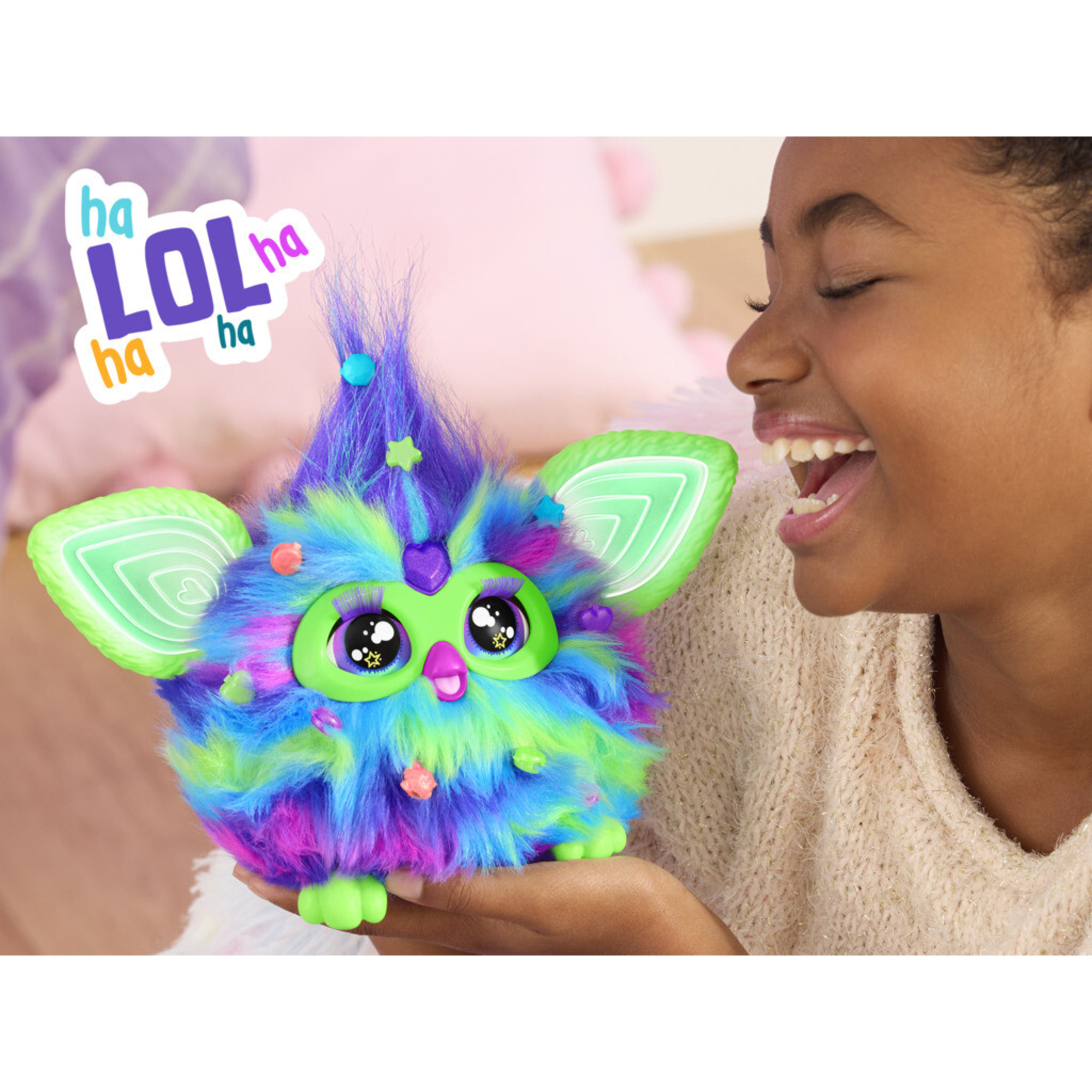 Furby aurora furborealis, si illumina al buio, giocattolo di peluche interattivo - FURBY