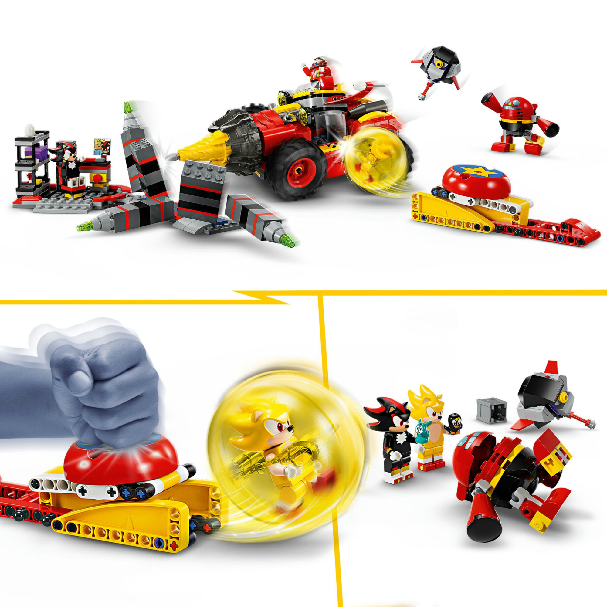 Lego sonic the hedgehog 76999 super sonic vs. egg drillster, giocattolo con 7 personaggi e veicolo da costruire per bambini 8+ - Lego