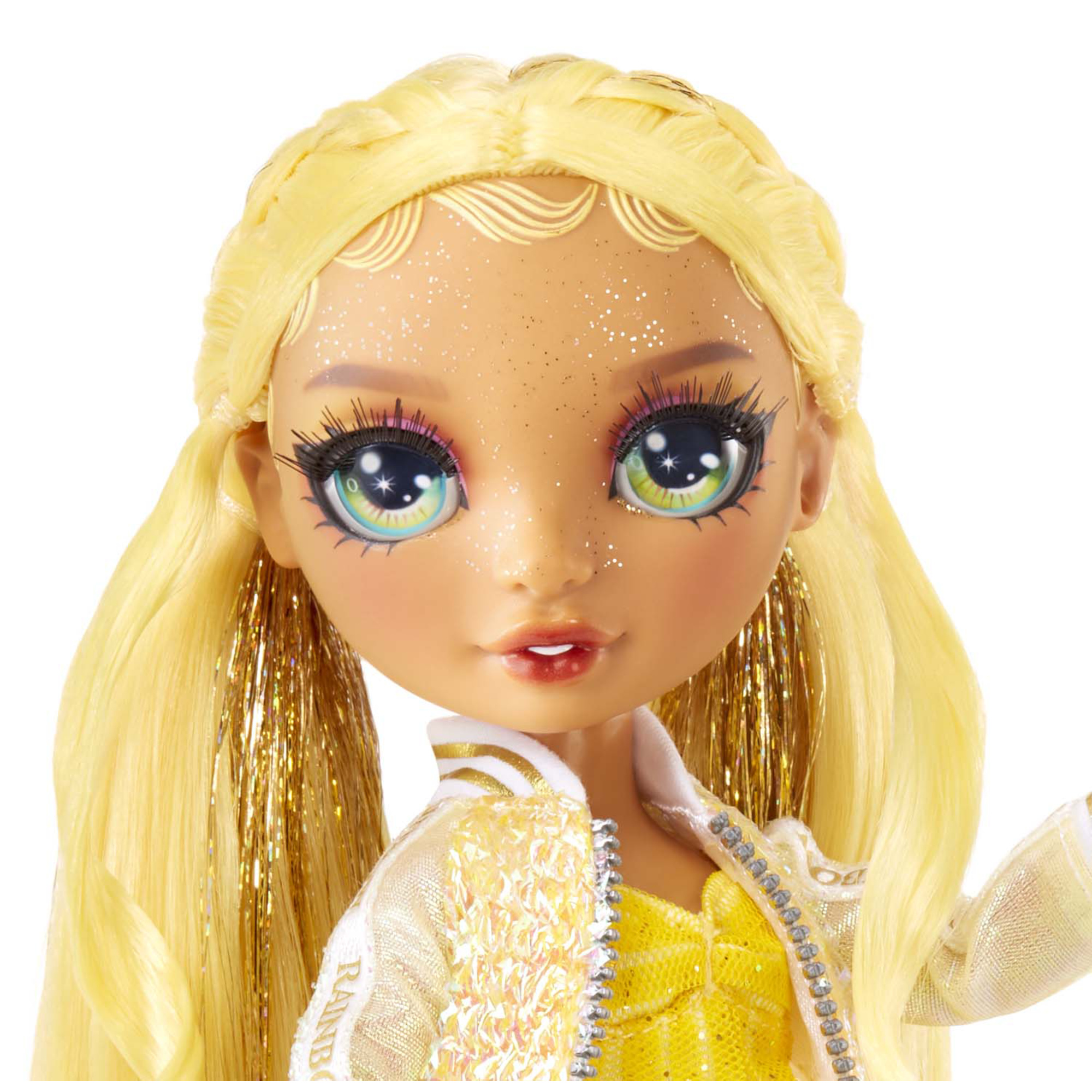 Rainbow high fashion doll con slime & animale - sunny (giallo) - bambola da 28 cm con slime scintillante, animale magico e accessori alla moda - Rainbow High