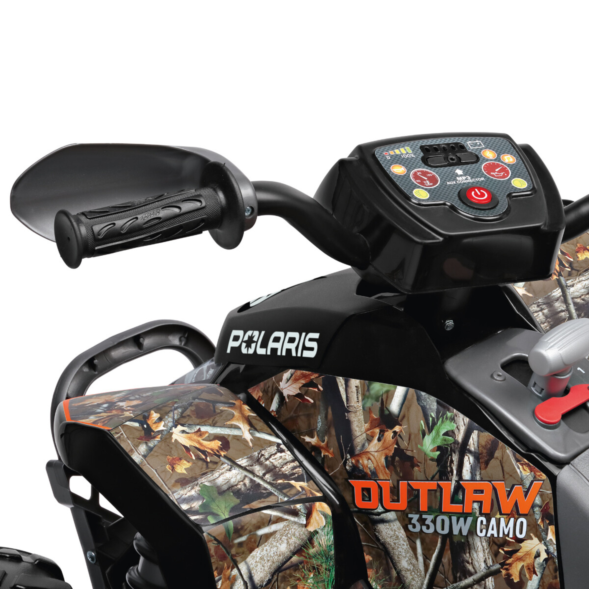 Peg perego - quad elettrico 12v - polaris outlaw 330w camo - 