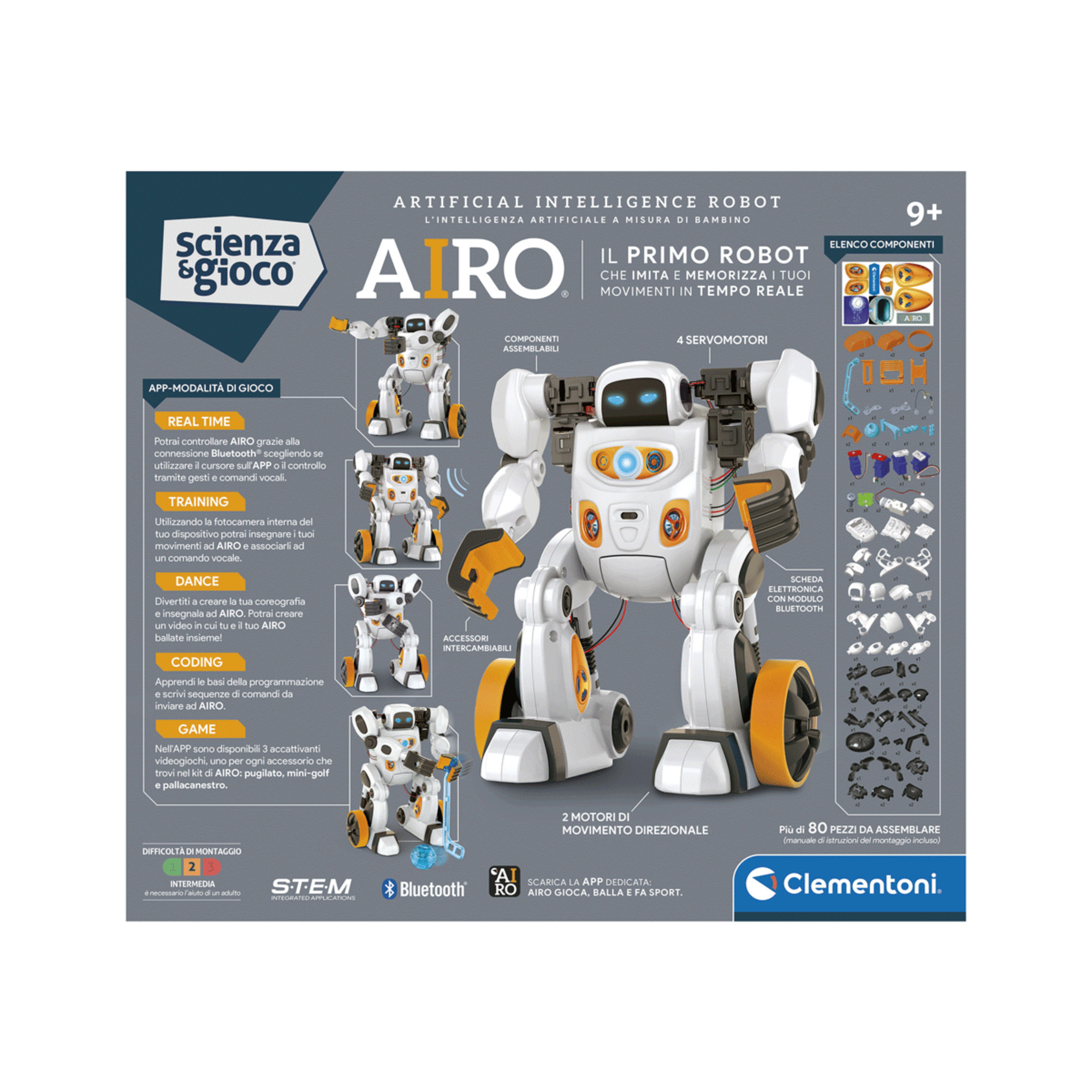 Clementoni - scienza e gioco robotics - airo - artificial intelligence robot - CLEMENTONI