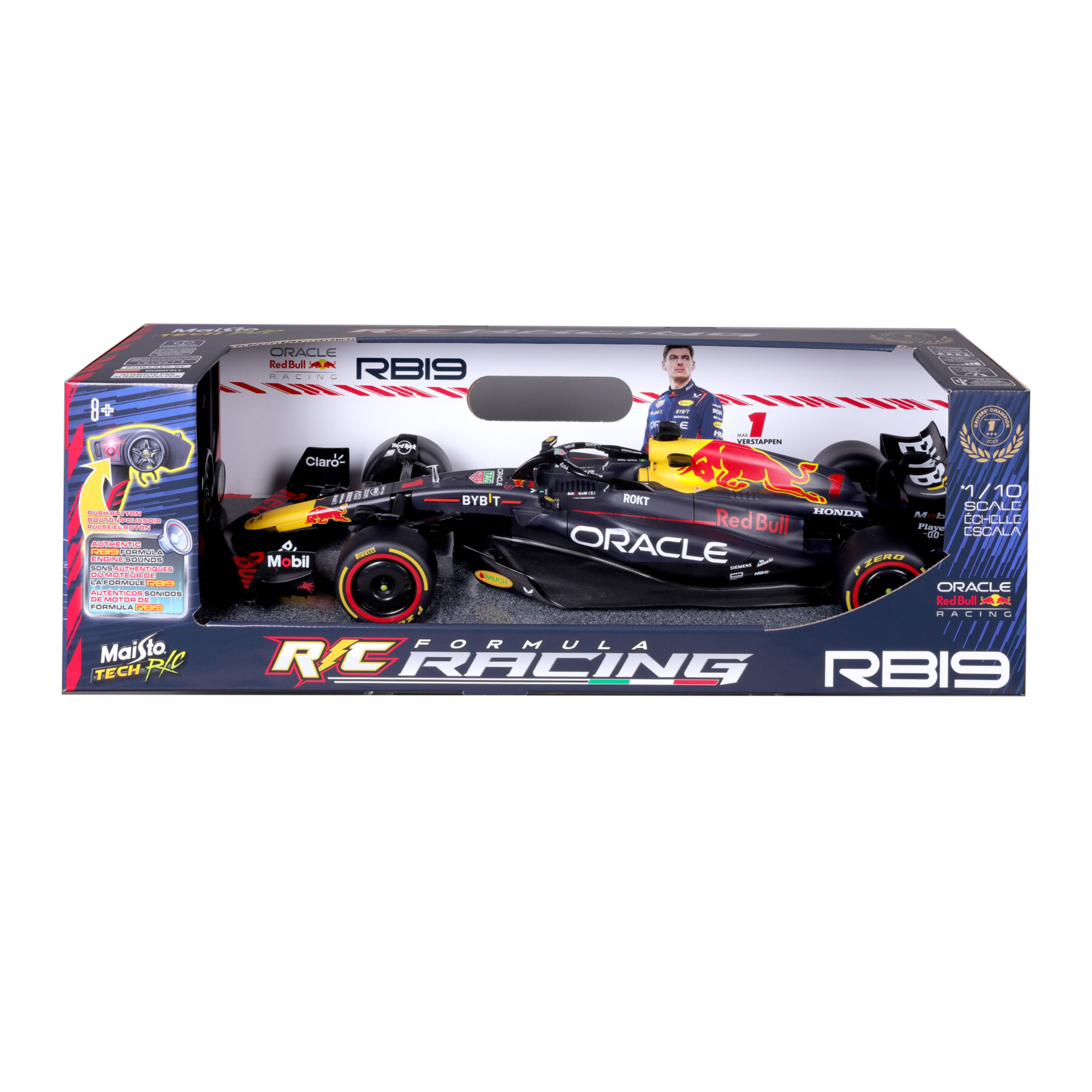 Rc maisto tech red bull racing rb19 f1 verstappen modello - 7 funzioni, 2.4 ghz, fino a 4 giocatori - 