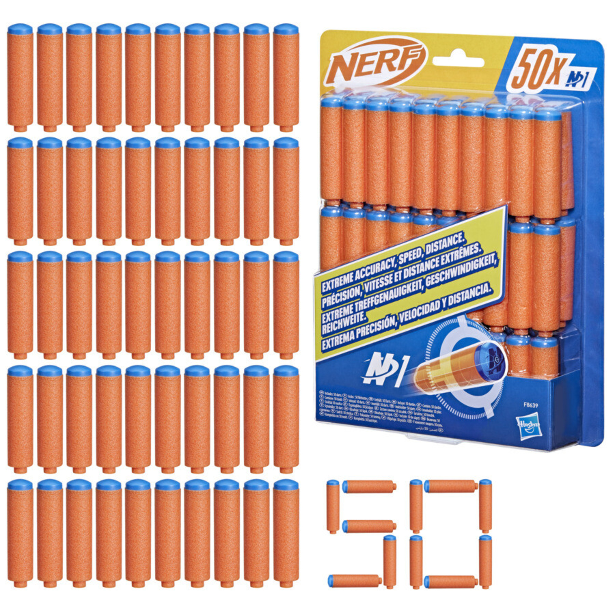 Nerf n-series - dardi nerf n1, confezione da 50 dardi, compatibili solo con blaster nerf n series - NERF