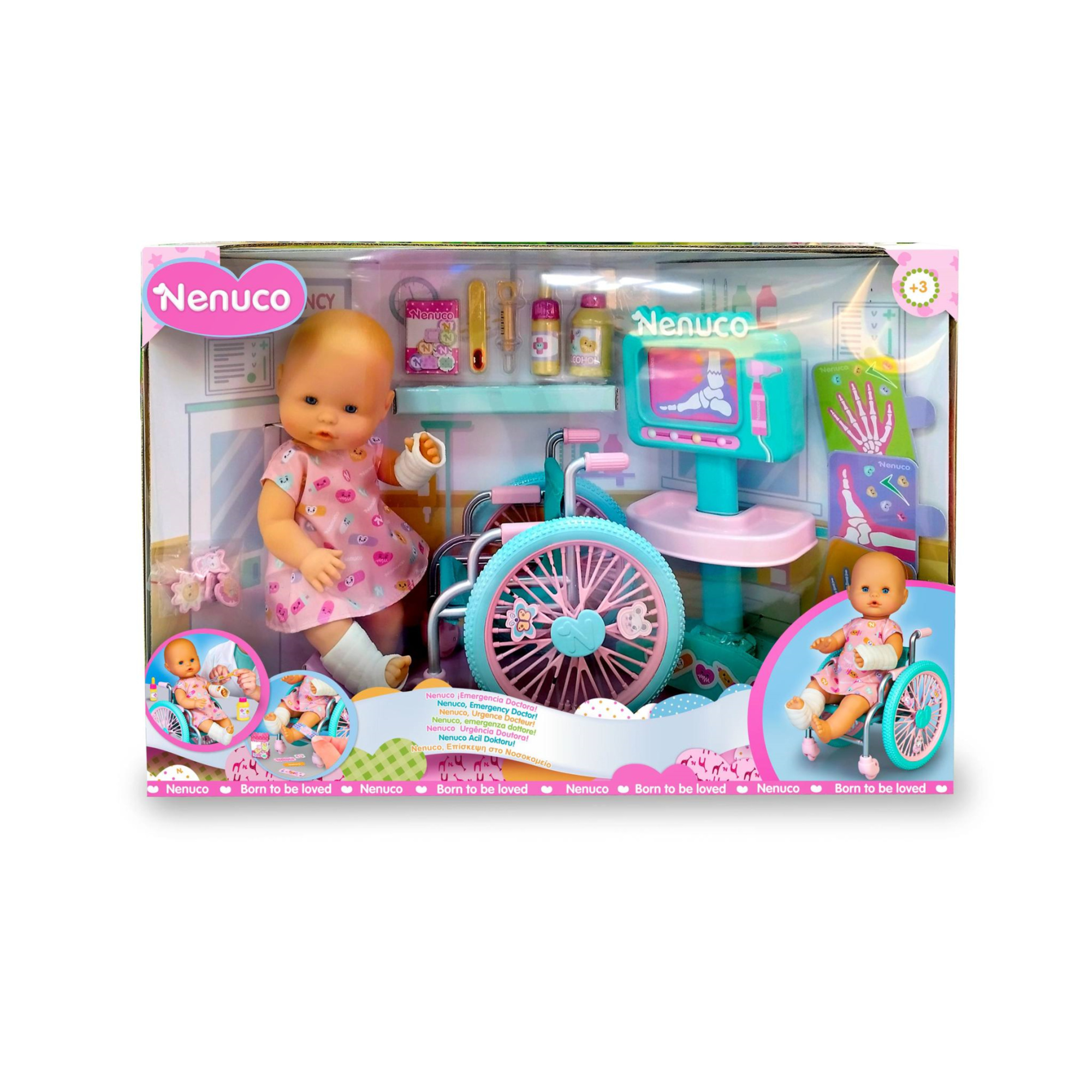 Nenuco soft 3 funzioni bambola morbida con 3 funzioni con pigiamino rosa per bambine e bambini da 1 anno Toys Center