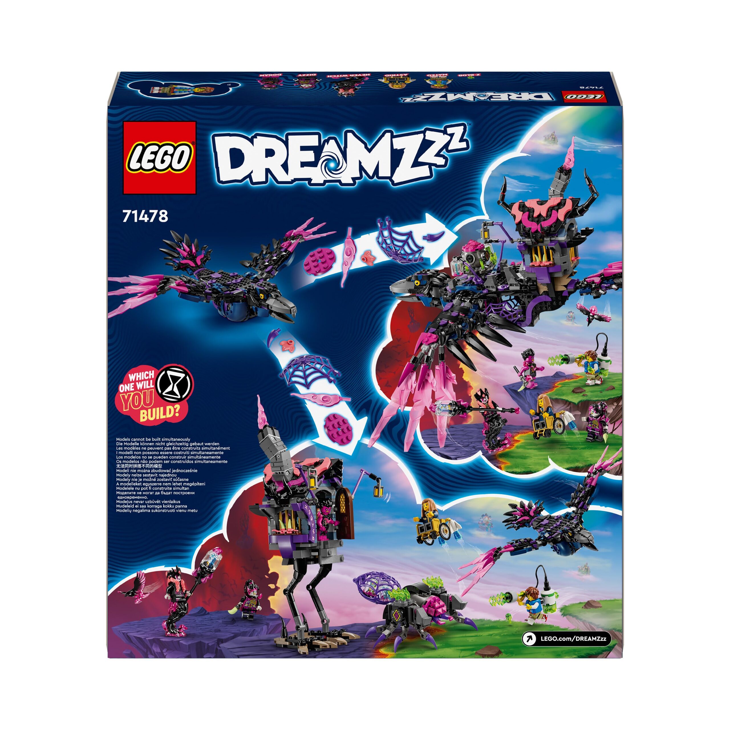 Lego dreamzzz 71478 corvo di mezzanotte della mai-strega, giocattolo trasformabile in casa o ragno, giochi per bambini 9+ - LEGO DREAMZZZ