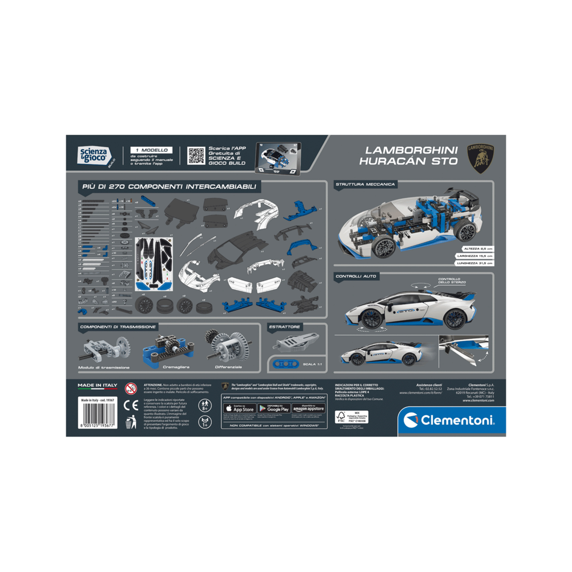 Clementoni - scienza e gioco build - lamborghini huracan sto - CLEMENTONI