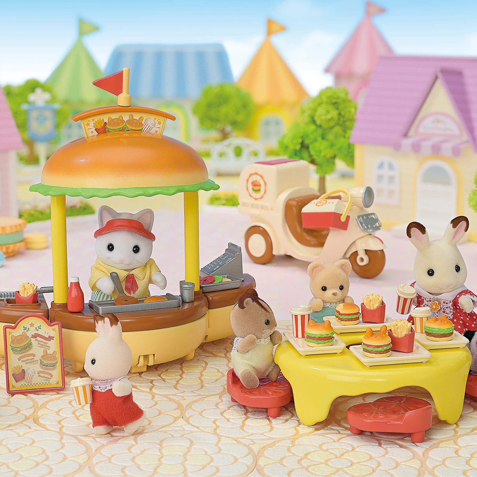 Sylvanian families - parco divertimenti - il chiosco hamburger - SYLVANIAN FAMILY