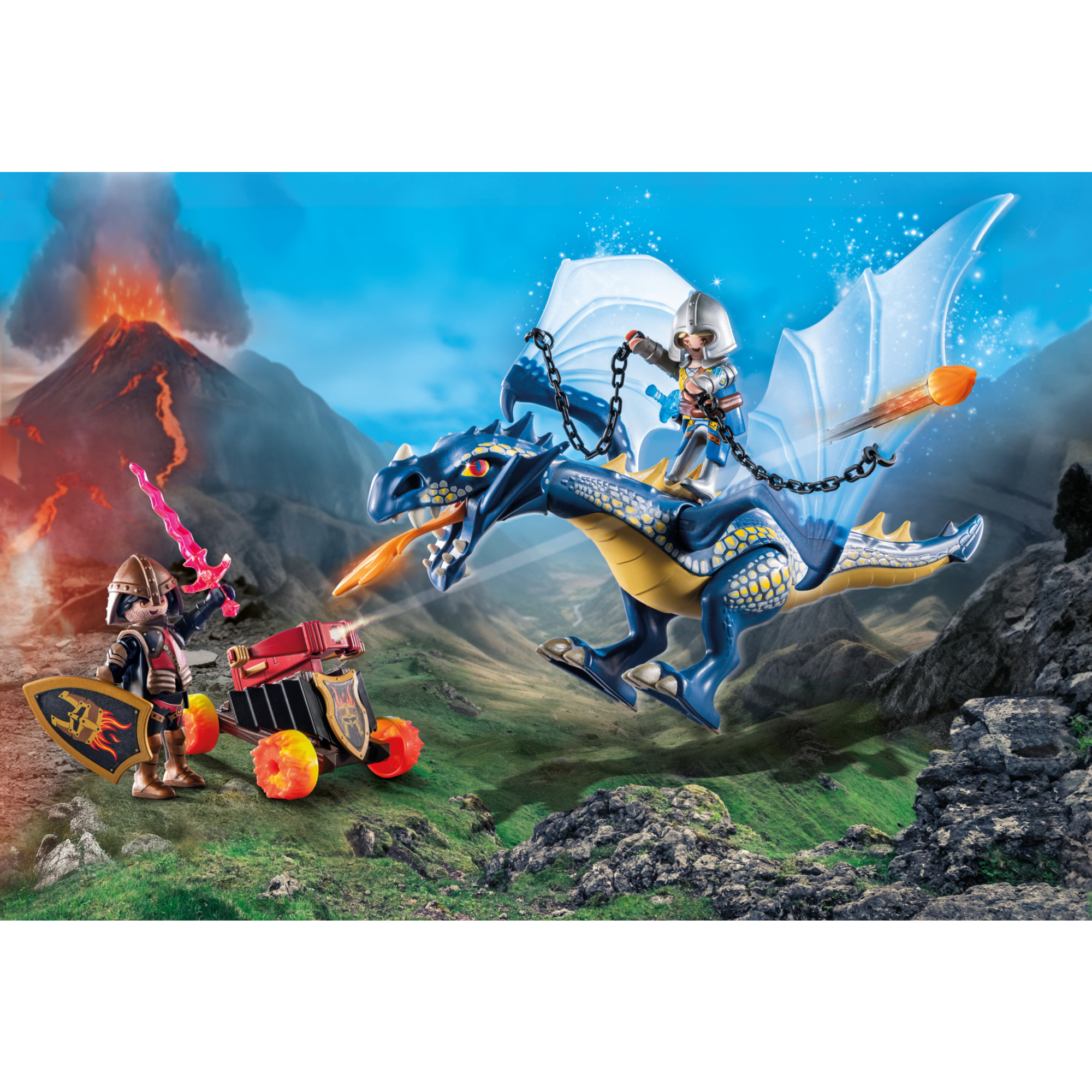 Playmobil novelmore combattimento con drago - giocattolo per bambini dai 4 anni - Playmobil