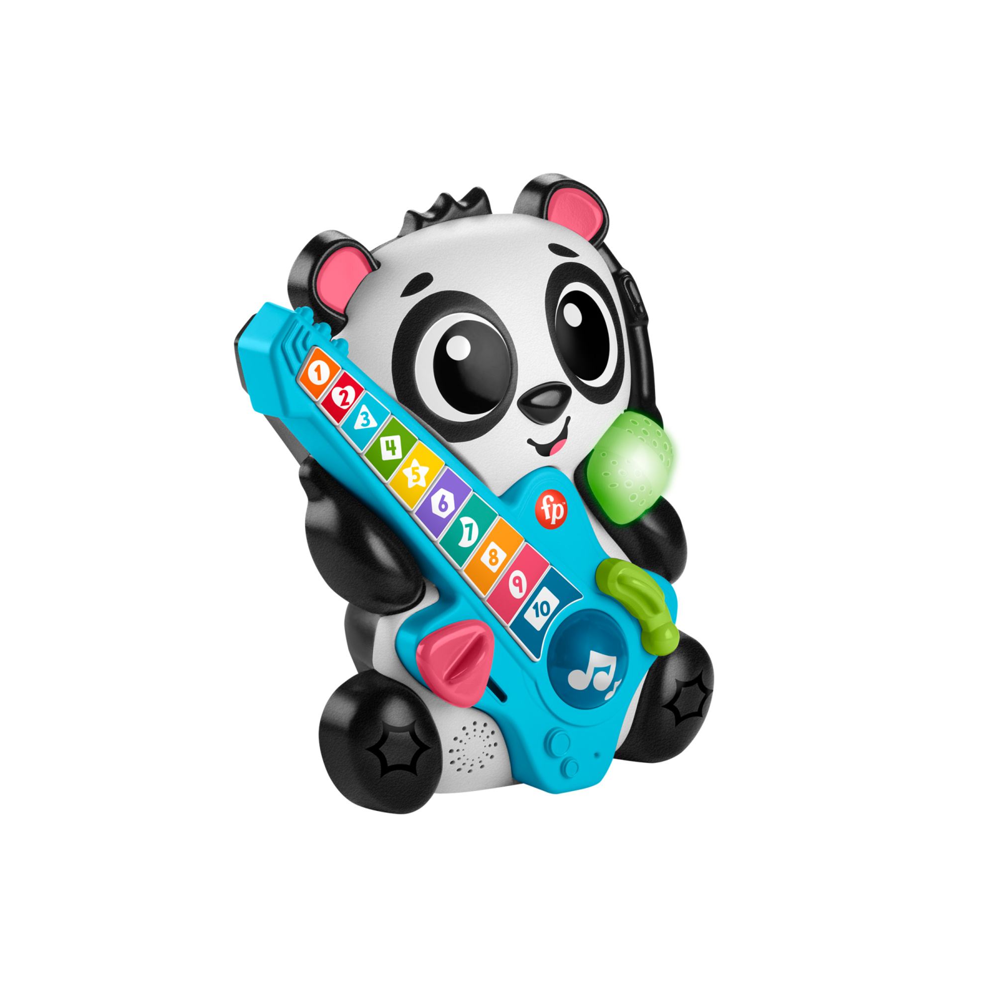 Fisher- price animal band - gina la pandina impariamo a contare, panda interattivo per l'apprendimento con 10 tasti e 70 canzoni - FISHER-PRICE