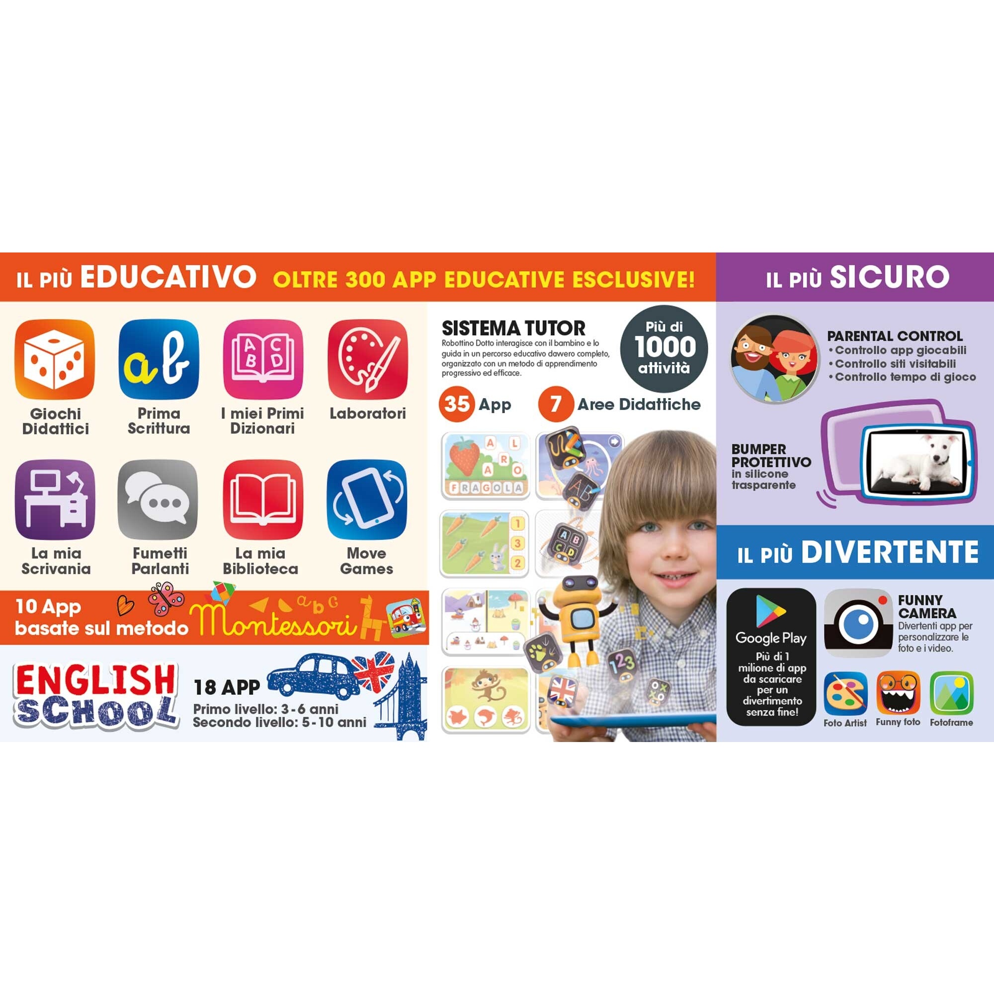 Tablet  hi tech educativo mio tab tutor 10" - LISCIANI