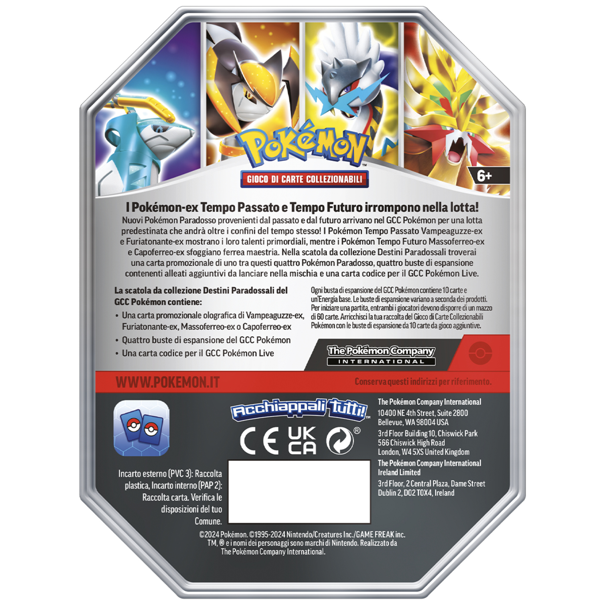 Pokemon tin da collezione destini paradossali assortito - POKEMON