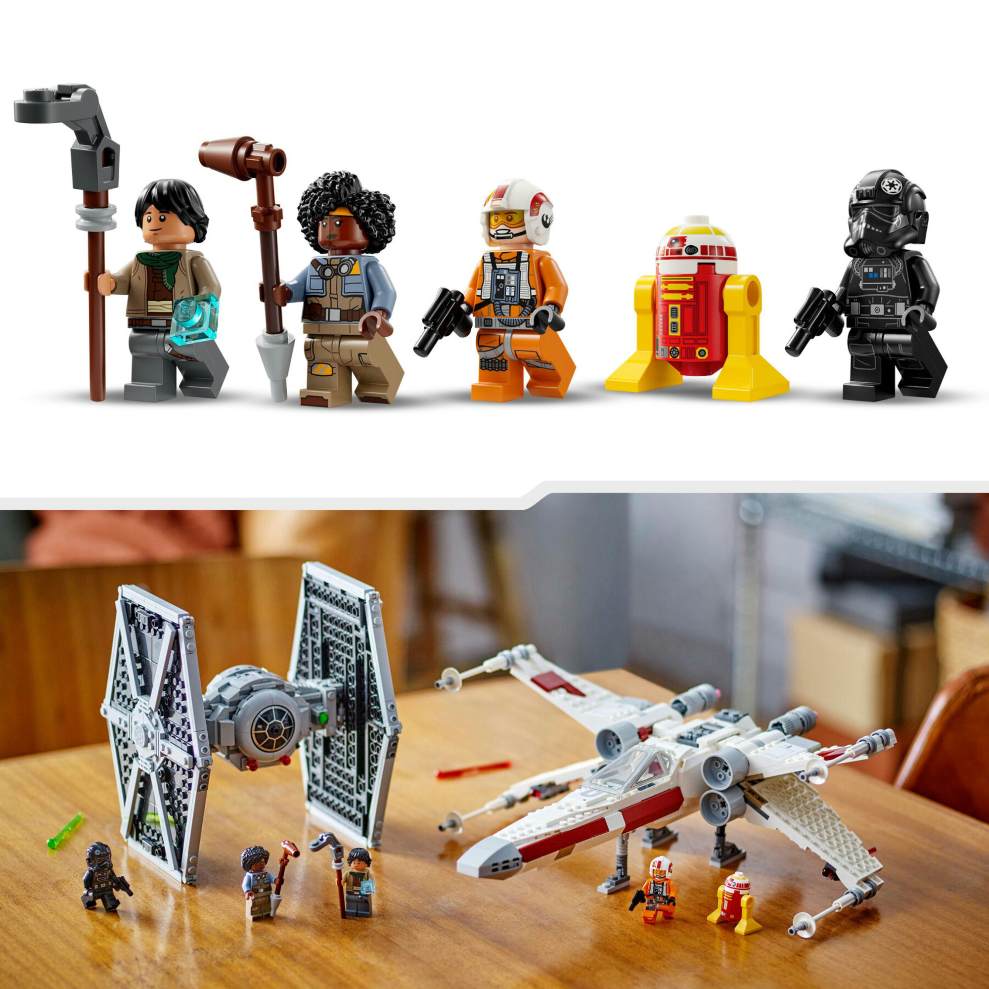 Lego star wars 75393 mash-up tie fighter e x-wing, modellini da costruire di astronavi giocattolo, giochi creativi bambini 9+ - LEGO® Star Wars™