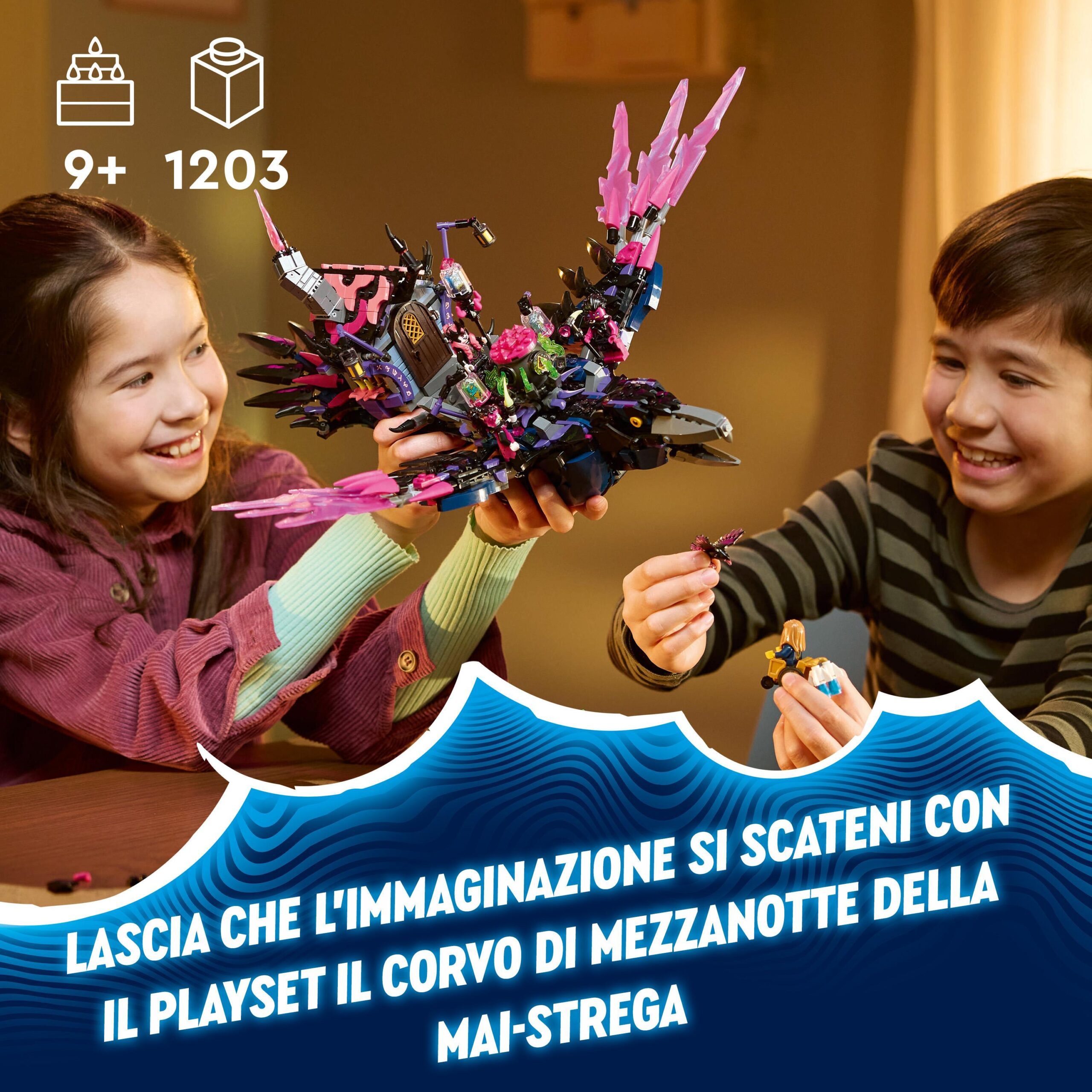 Lego dreamzzz 71478 corvo di mezzanotte della mai-strega, giocattolo trasformabile in casa o ragno, giochi per bambini 9+ - LEGO DREAMZZZ