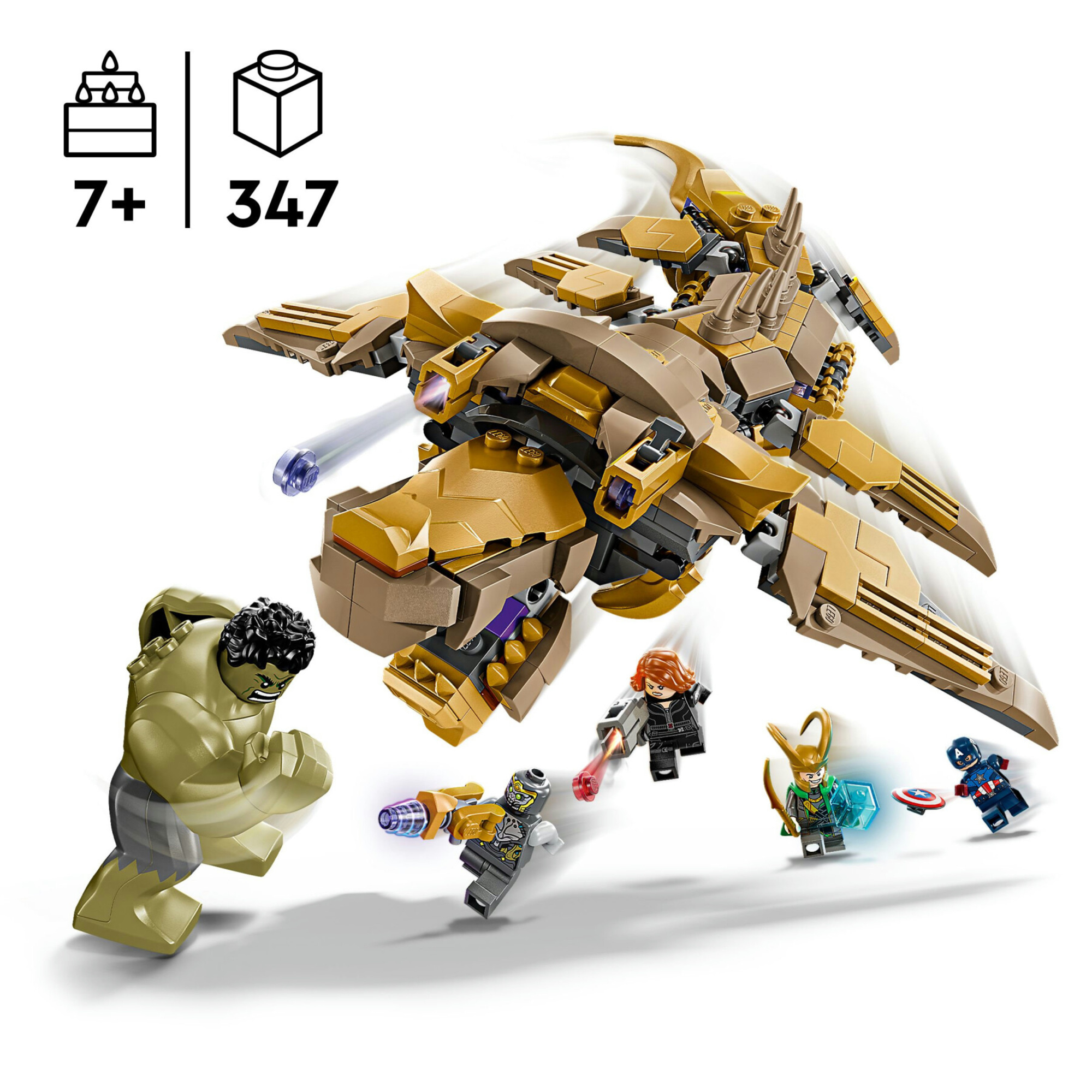 Lego marvel 76290 avengers vs. leviathan, figura giocattolo costruibile con minifigure di supereroi, giochi per bambini 7+ - Lego