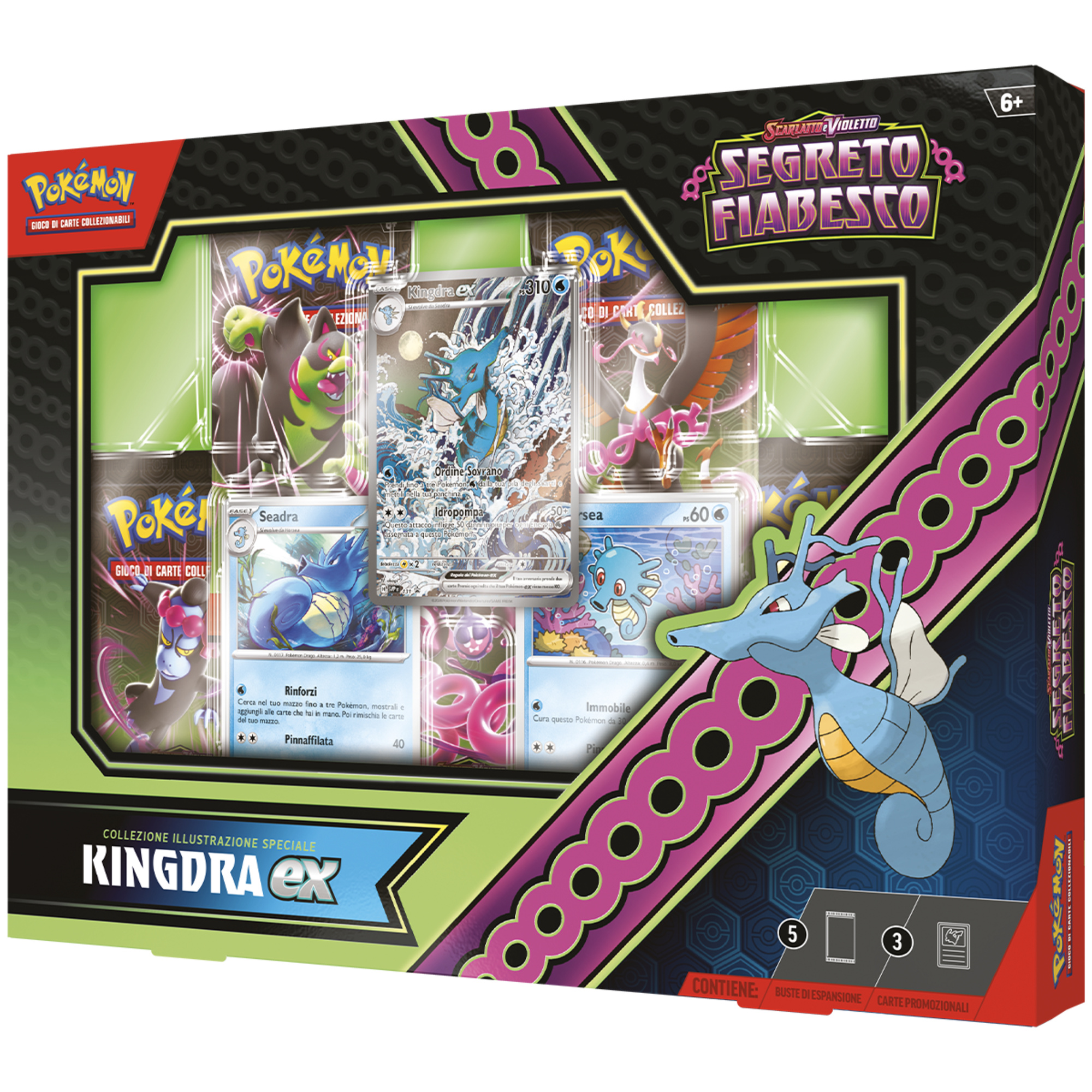 Pokemon sv6.5 segreto fiabesco ex box kingdra-ex e greninja-ex - assortito - POKEMON