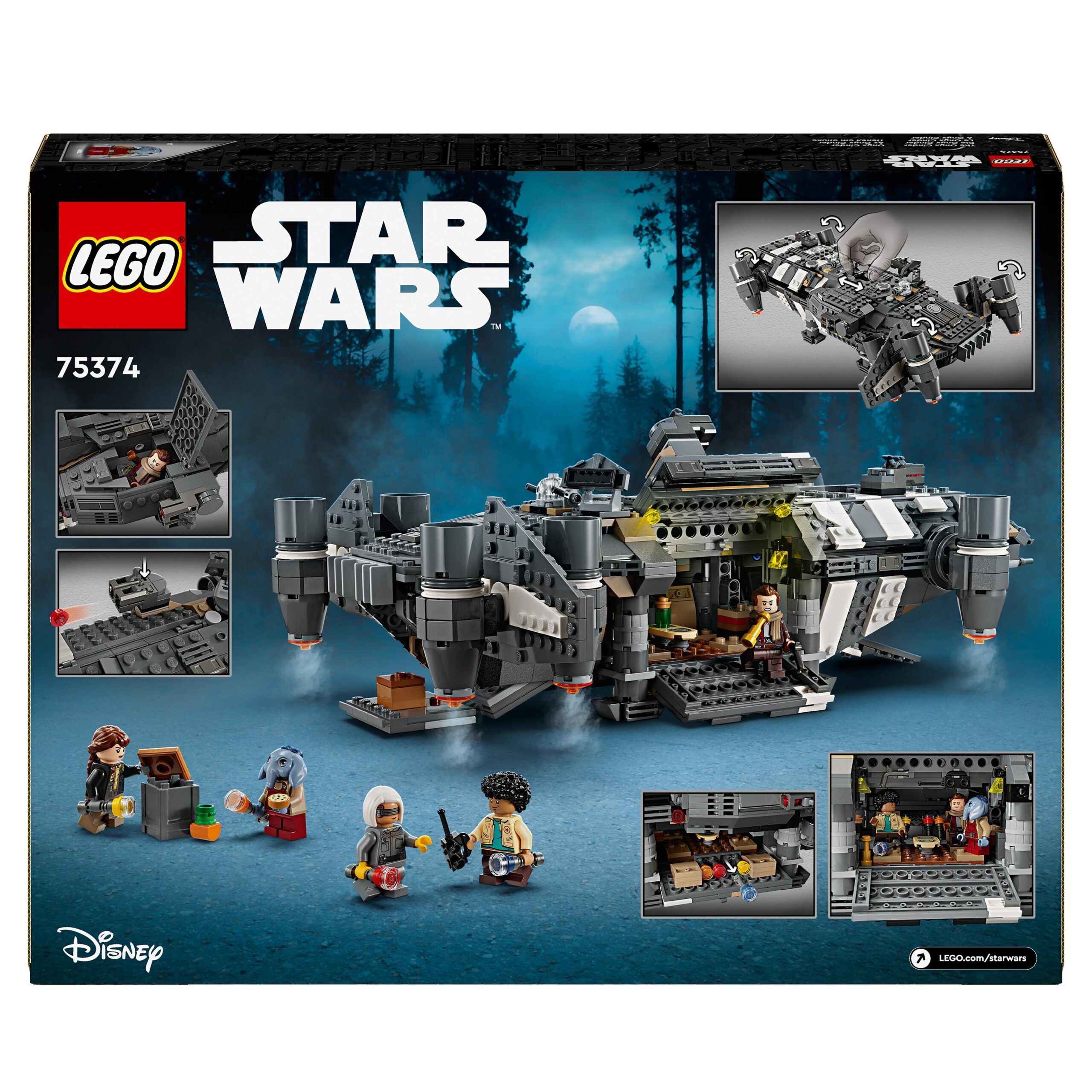 Lego star wars 75374 onyx cinder, astronave giocattolo dalla serie tv skeleton crew, giochi per bambini 10+ con 5 minifigure - Lego, LEGO DREAMZZZ