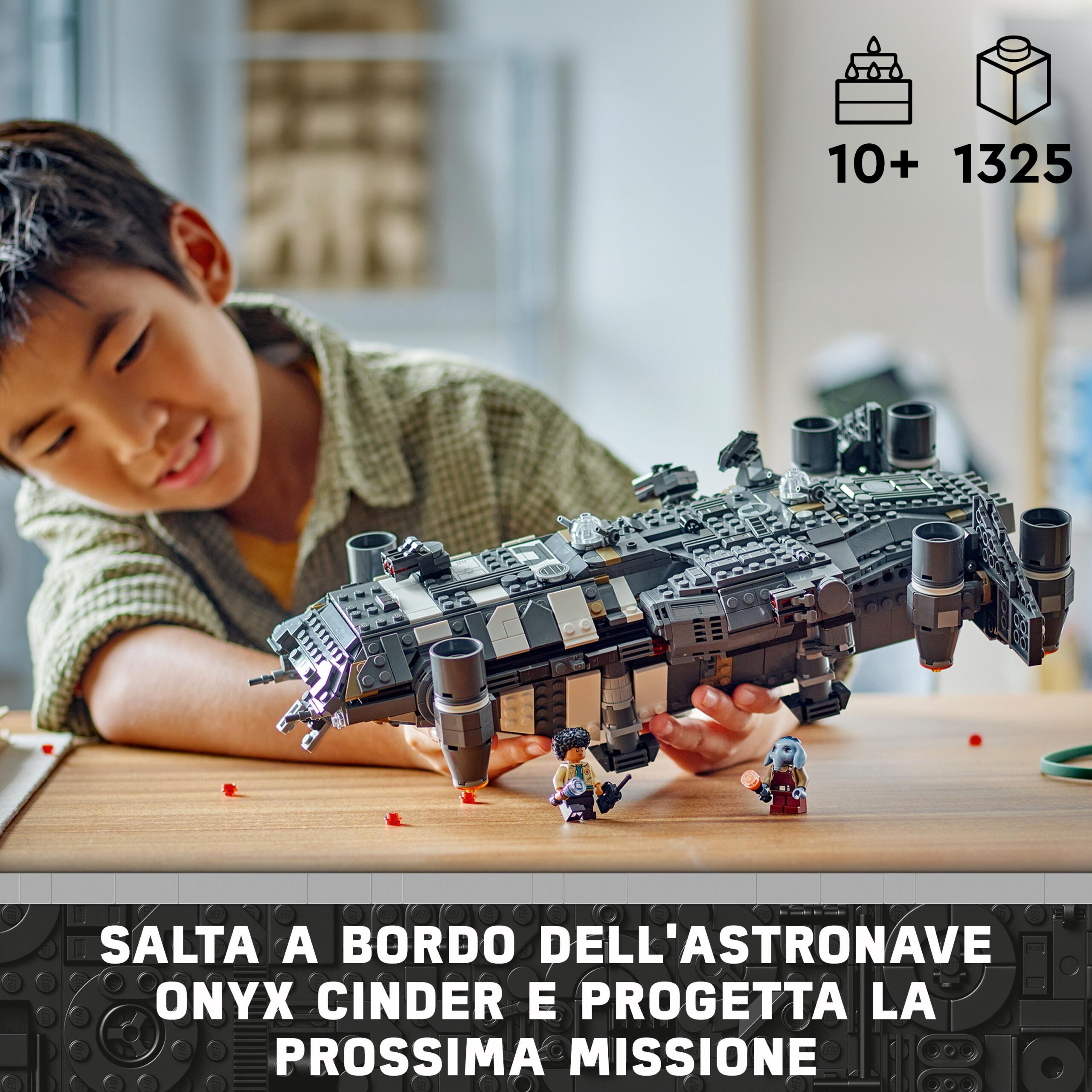 Lego star wars 75374 onyx cinder, astronave giocattolo dalla serie tv skeleton crew, giochi per bambini 10+ con 5 minifigure - Lego, LEGO DREAMZZZ