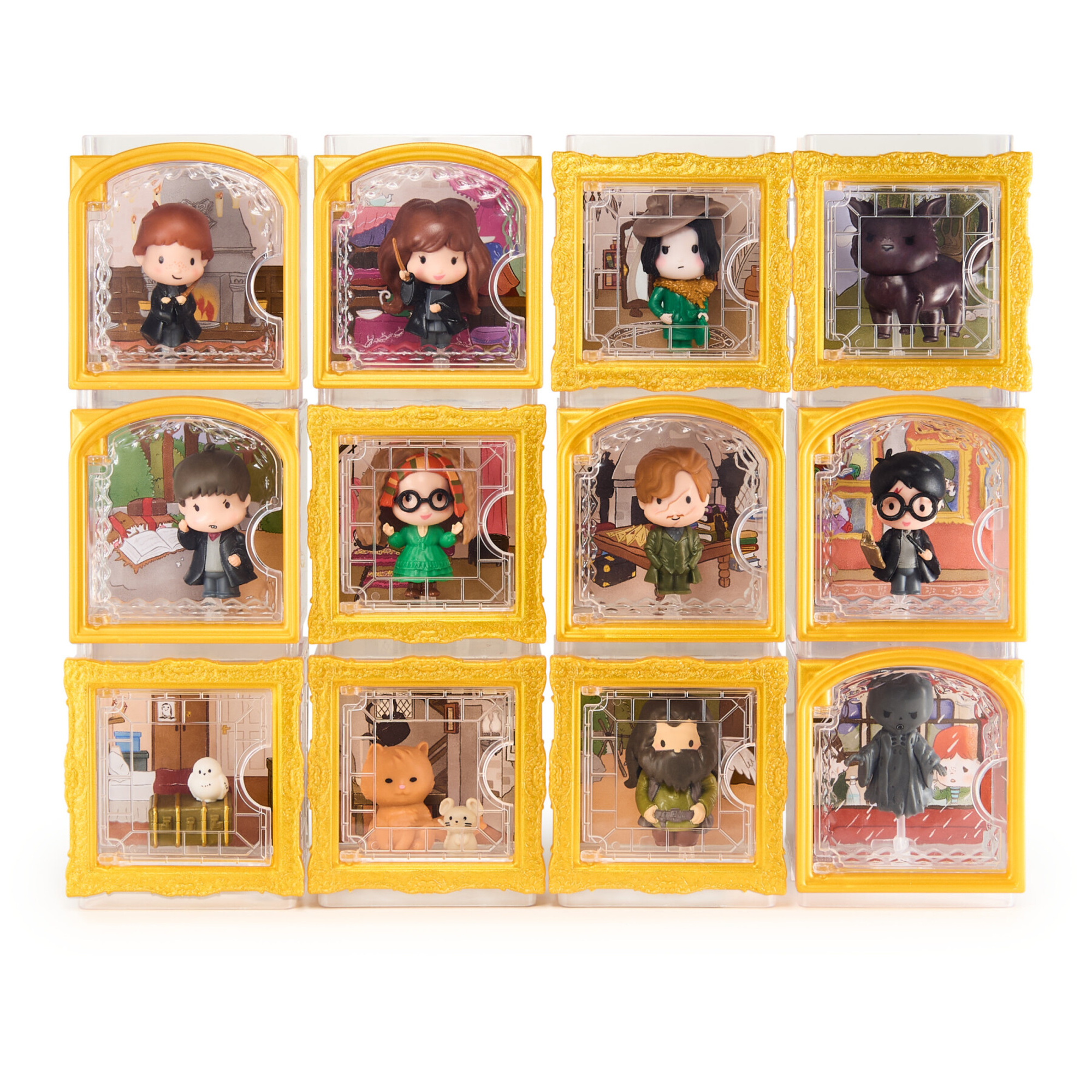 Miniature di personaggi magic harry potter -  hagrid, dissennatore, lupin o piton – confezione con base e teca - Harry Potter