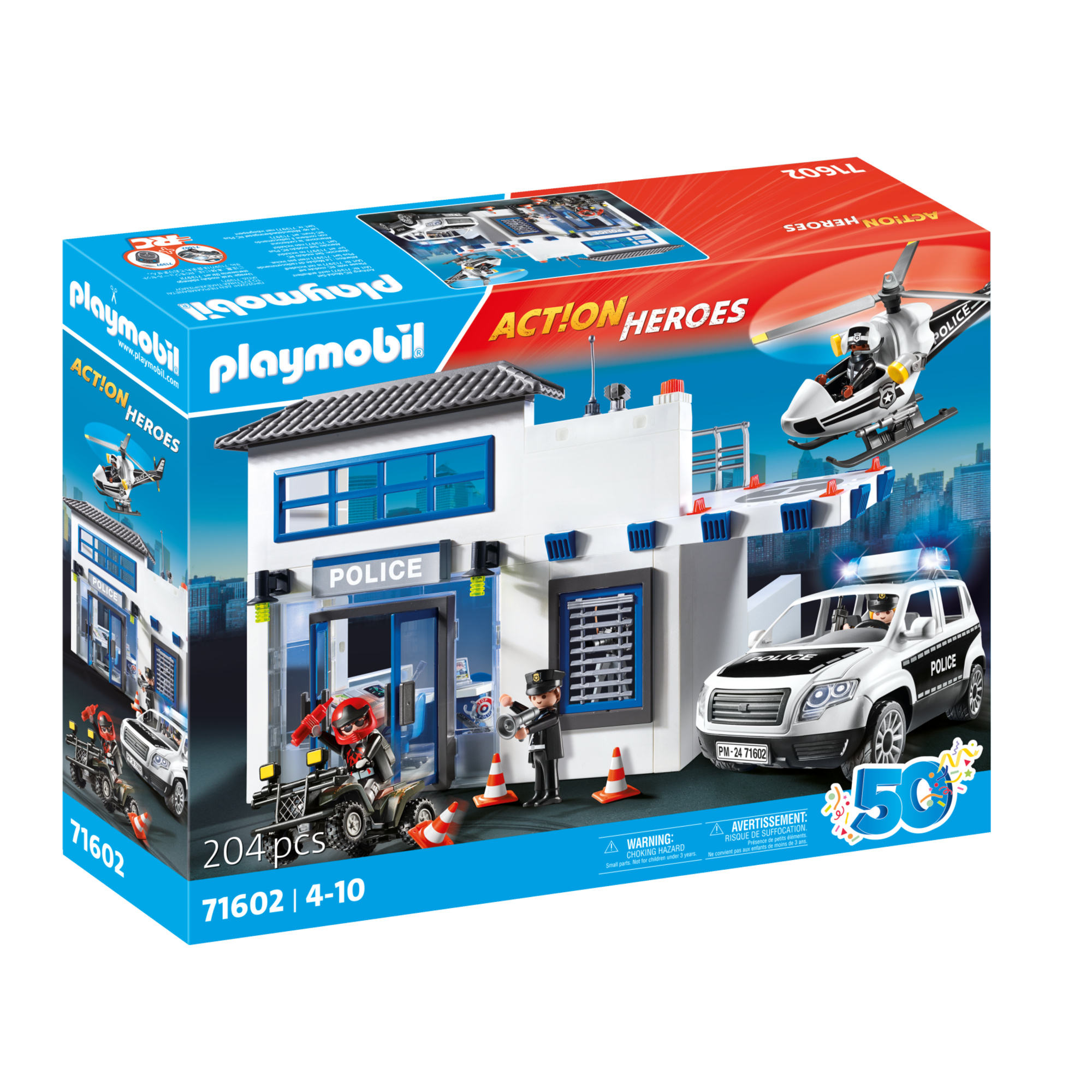 Playmobil annyversary 71602 centrale della polizia - gioco di ruolo con veicoli e accessori dettagliati - Playmobil