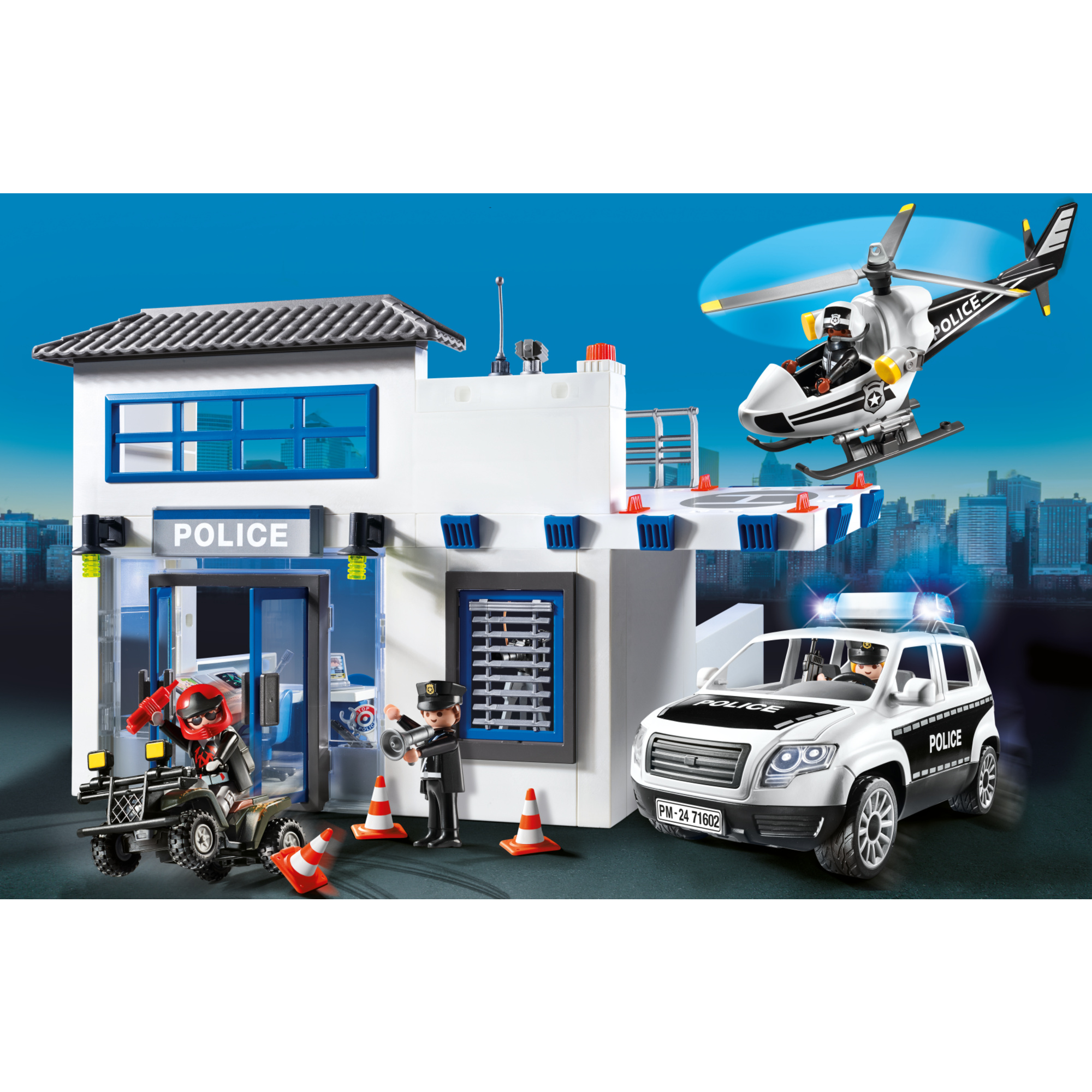 Playmobil annyversary 71602 centrale della polizia - gioco di ruolo con veicoli e accessori dettagliati - Playmobil