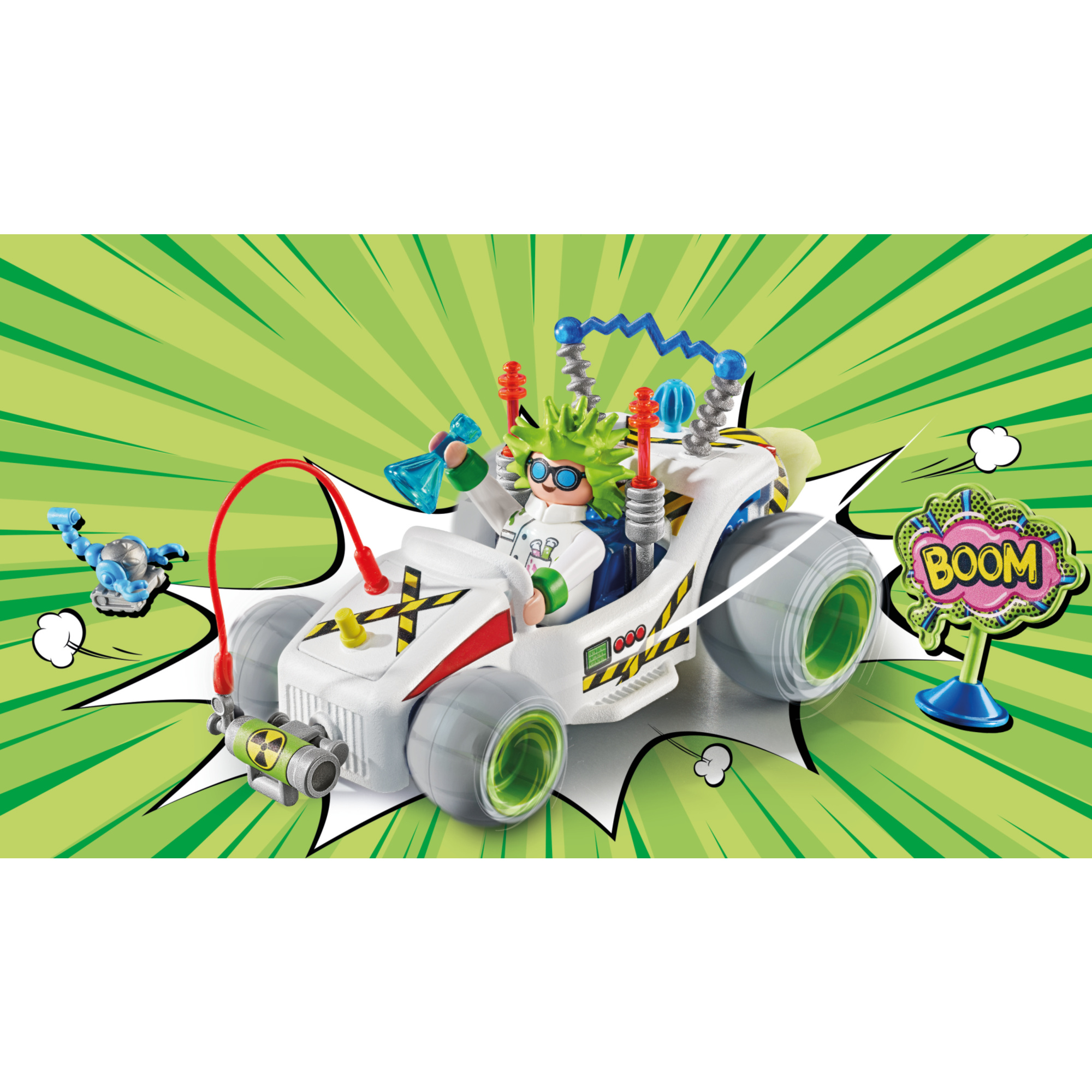 Playmobil funstars 71633 racing professor giocattolo - ideale per bambini dai 4 anni - Playmobil