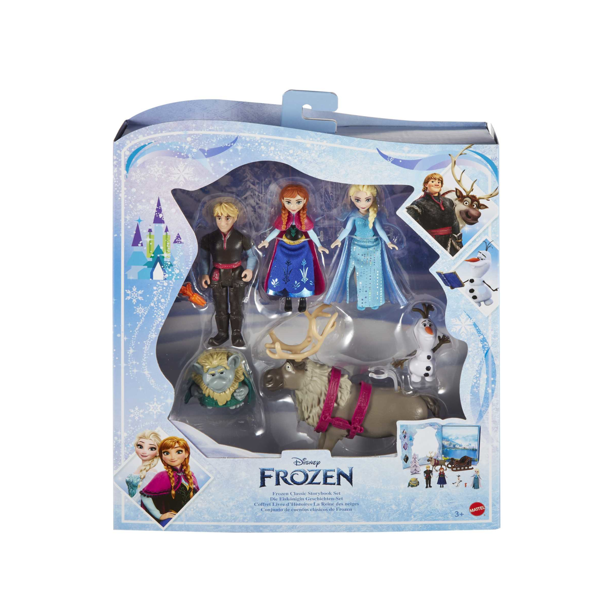 Disney frozen - set 6 personaggi frozen, mini bambole e accessori ispirati ai film - Frozen