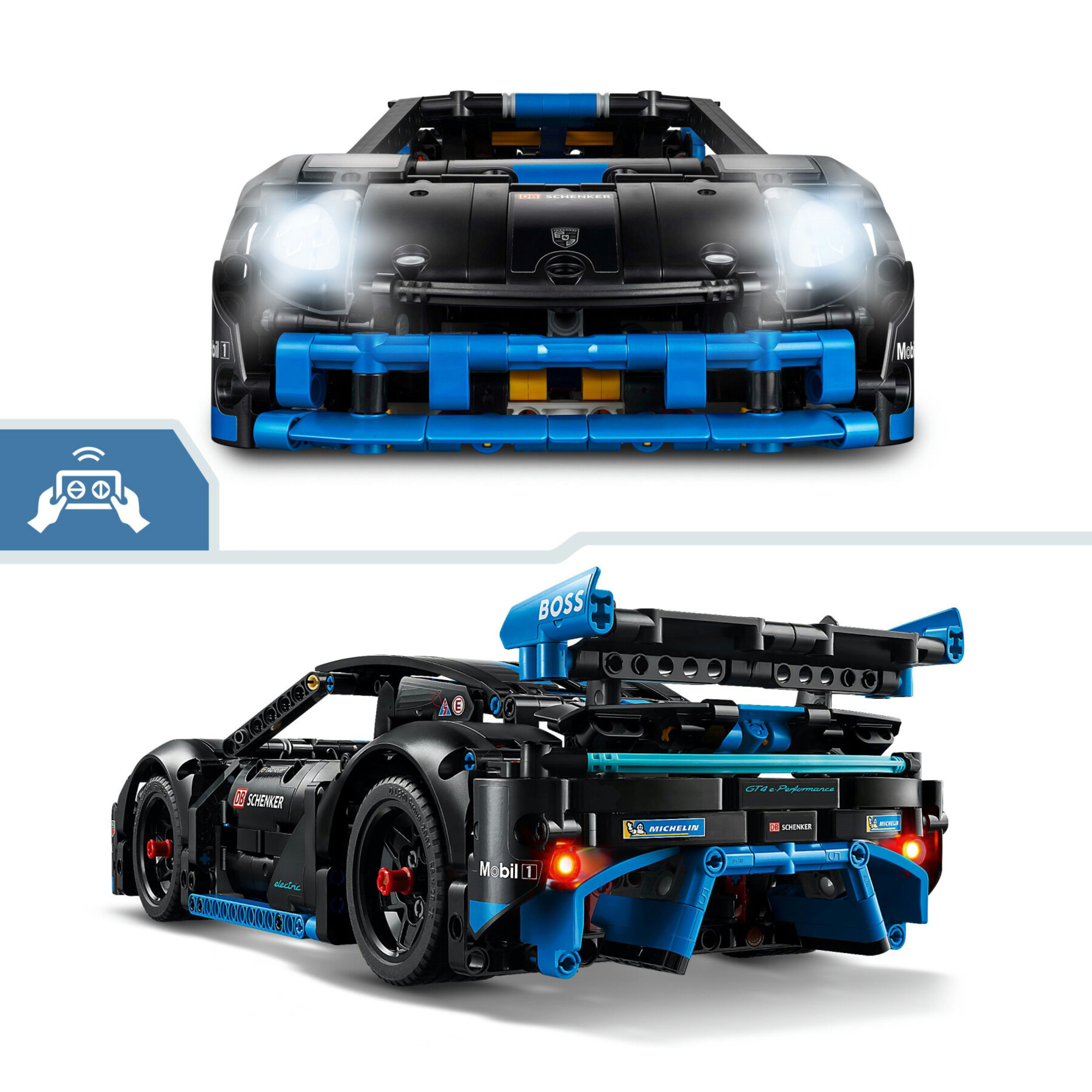 Lego technic 42176 auto da corsa porsche gt4 e-performance, macchina giocattolo telecomandata bambini 10+, auto da costruire - LEGO TECHNIC