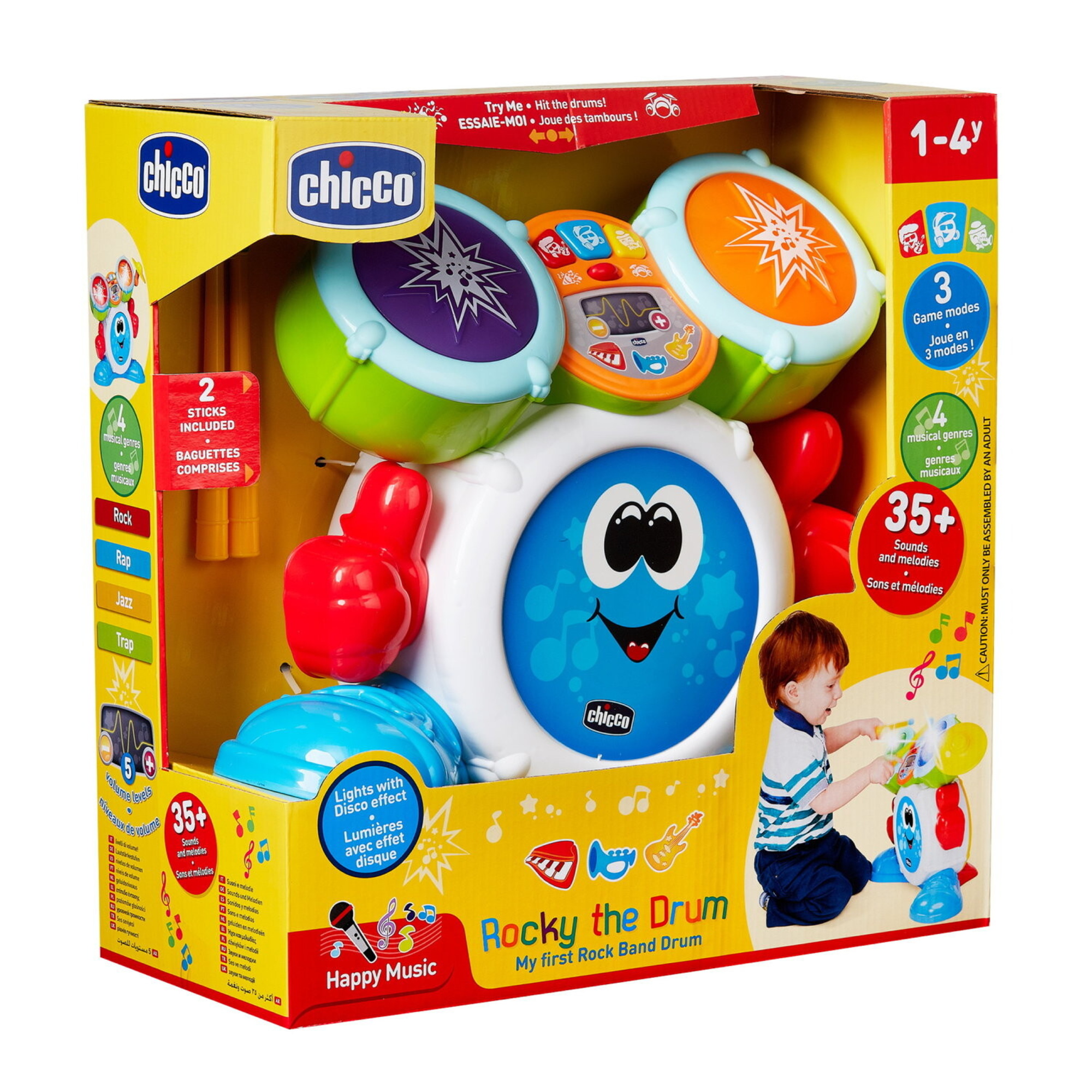 Chicco rocky la batteria - happy music - 1 - 4 anni - Chicco