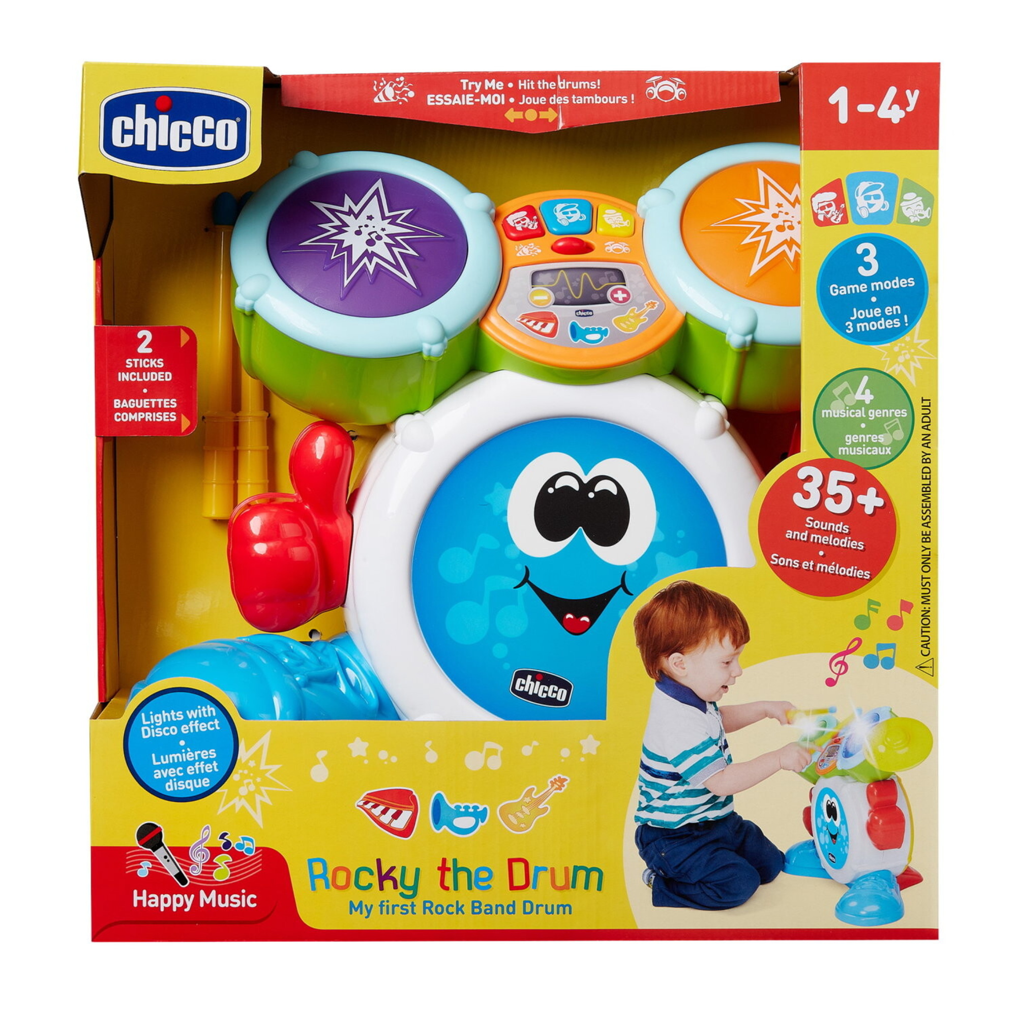 Chicco rocky la batteria - happy music - 1 - 4 anni - Chicco