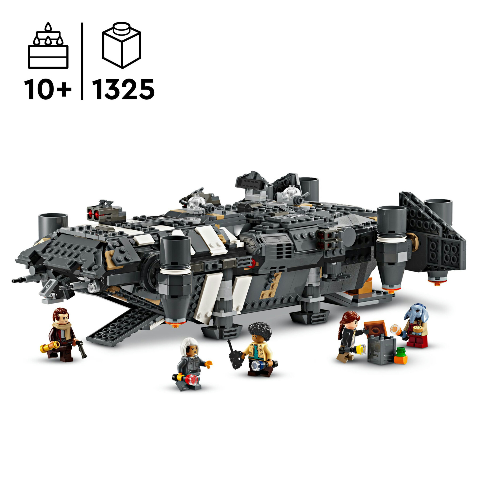 Lego star wars 75374 onyx cinder, astronave giocattolo dalla serie tv skeleton crew, giochi per bambini 10+ con 5 minifigure - LEGO DREAMZZZ