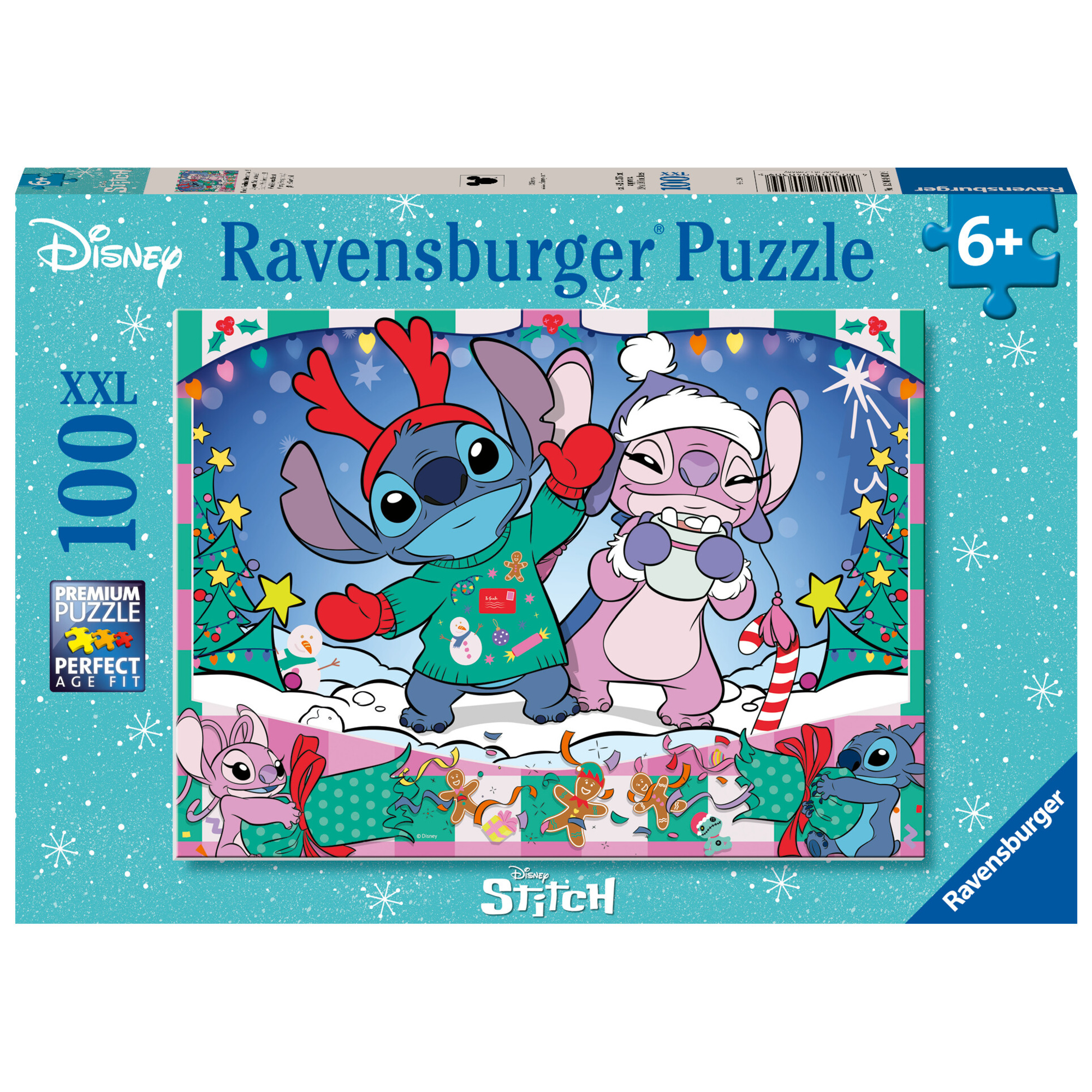 Ravensburger - puzzle disney stitch, 100 pezzi xxl, età raccomandata 6+ anni - Disney Stitch