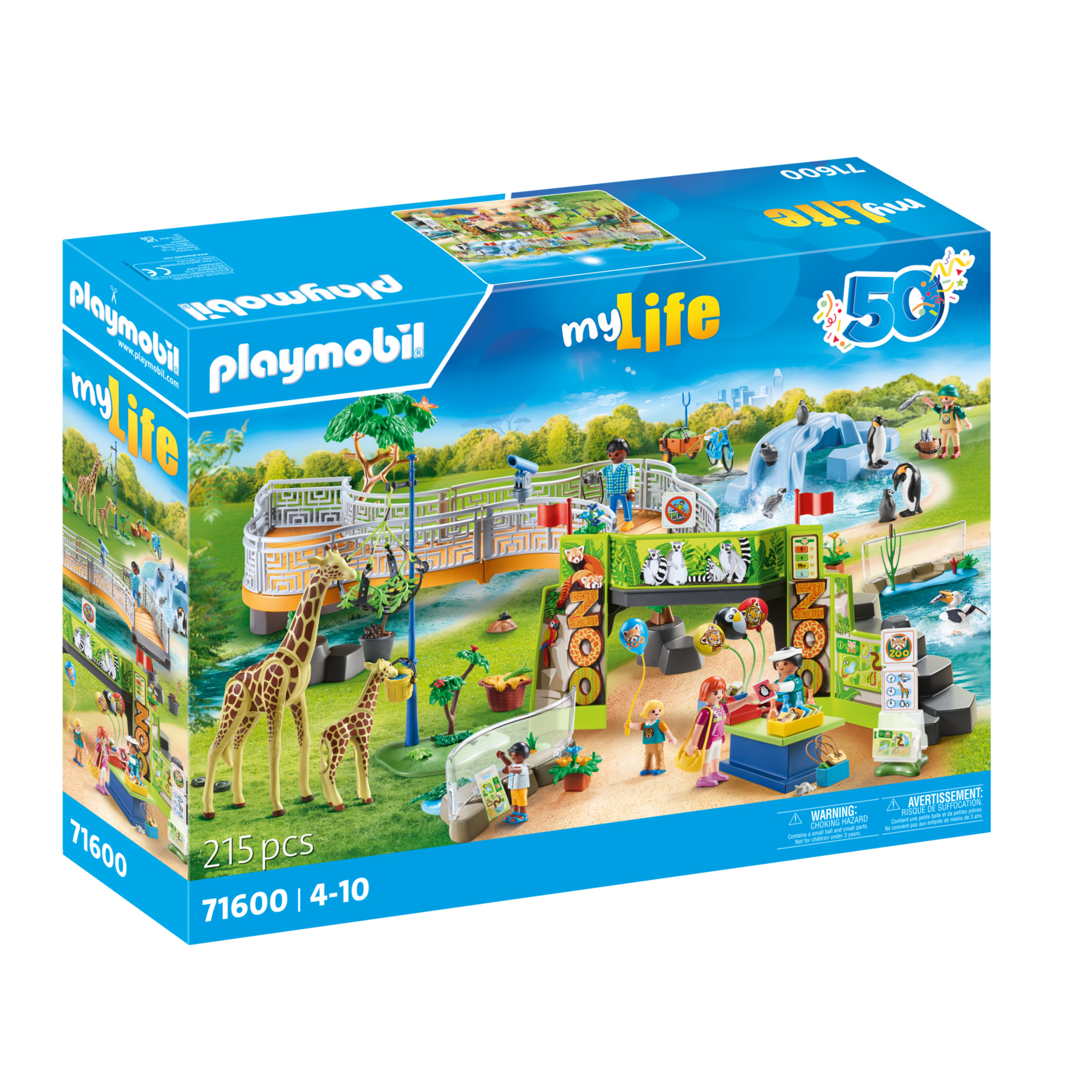 Playmobil anniversary 71600 grande zoo - giocattolo educativo per bambini dai 4 anni - Playmobil