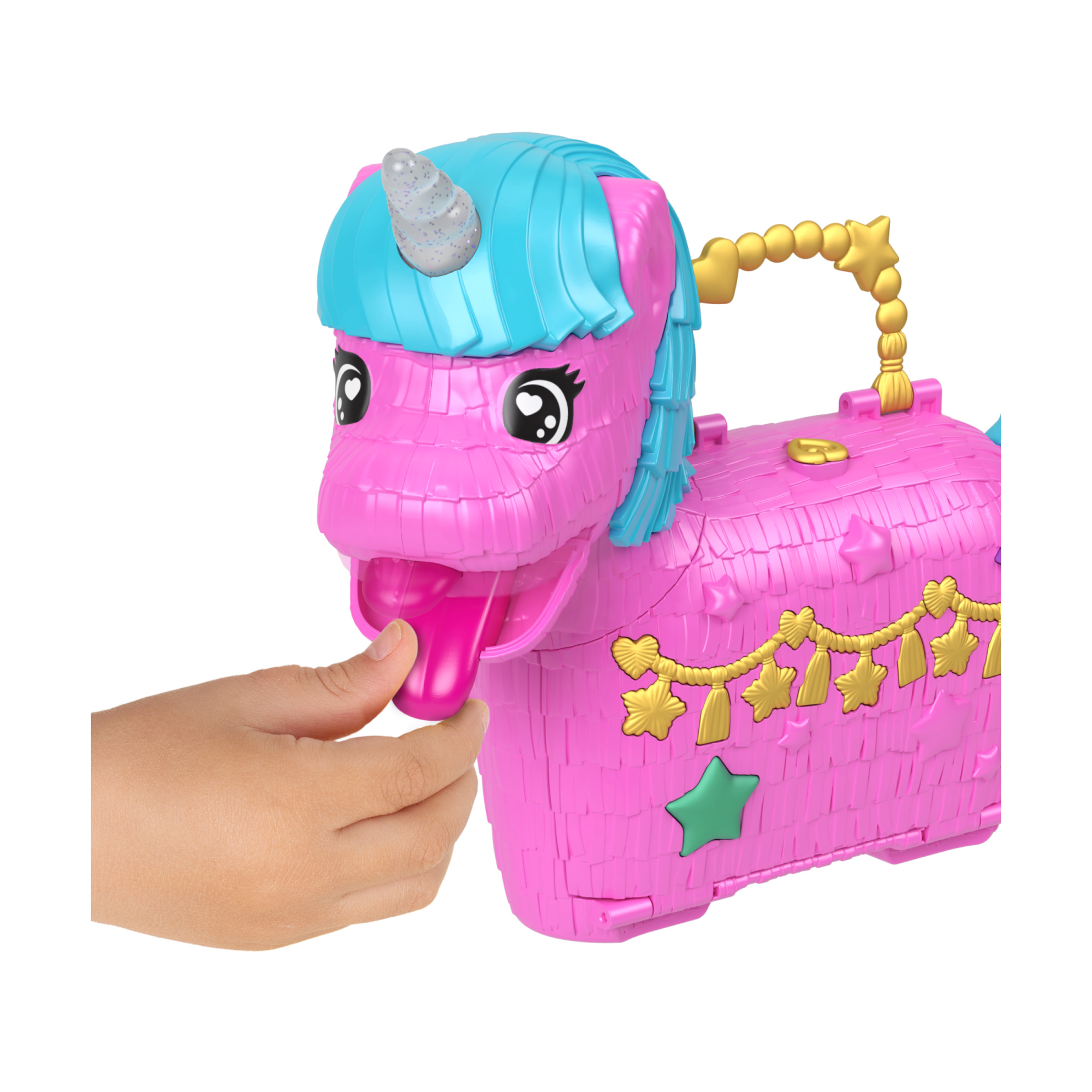 Polly pocket - festa unicorno, playset con 2 mini bambole e cuccioli, 25+ accessori inclusi - Polly Pocket