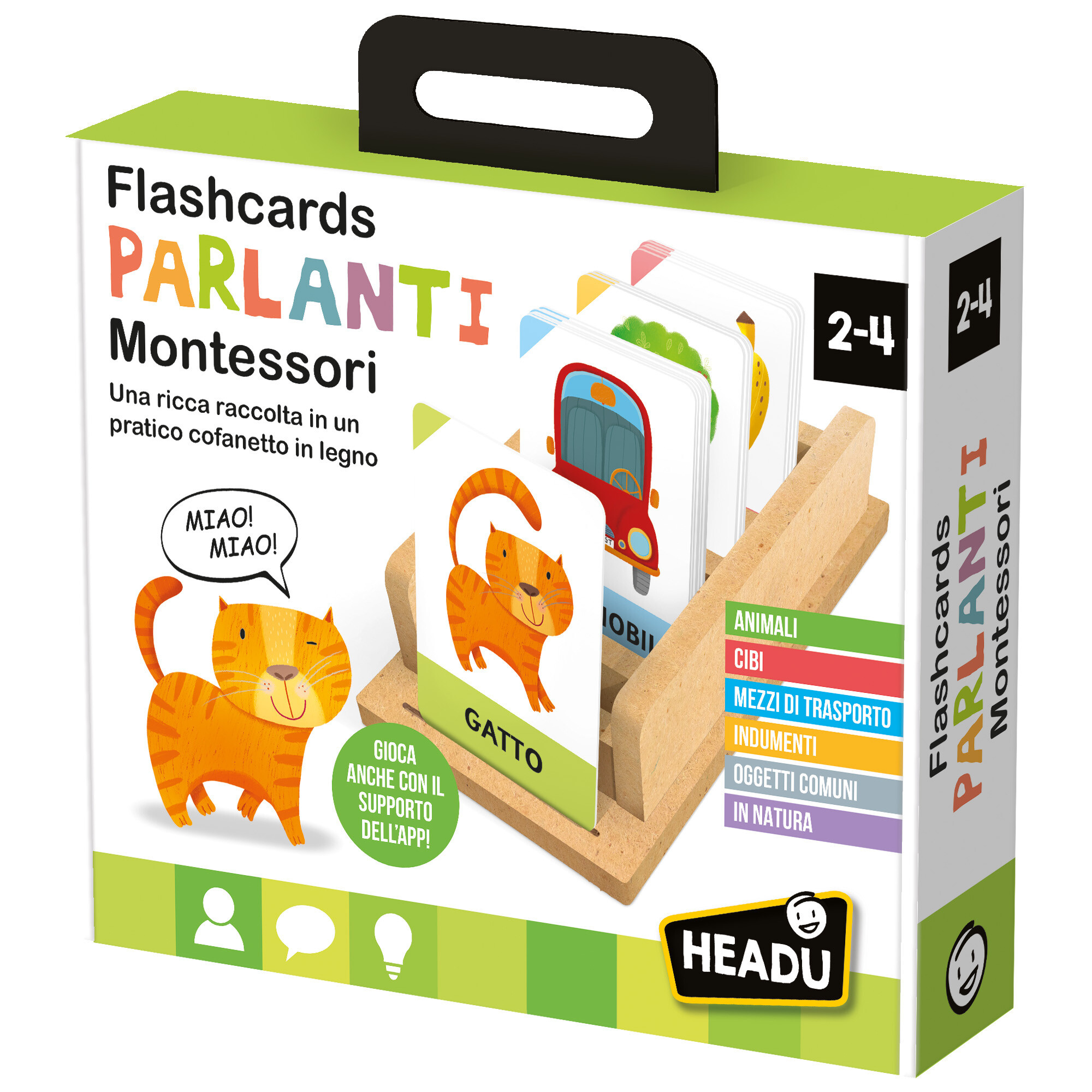 Ludoteca flashcards parlanti montessori - 120 flashcards parlanti per sviluppare le abilità dei bambini - HEADU