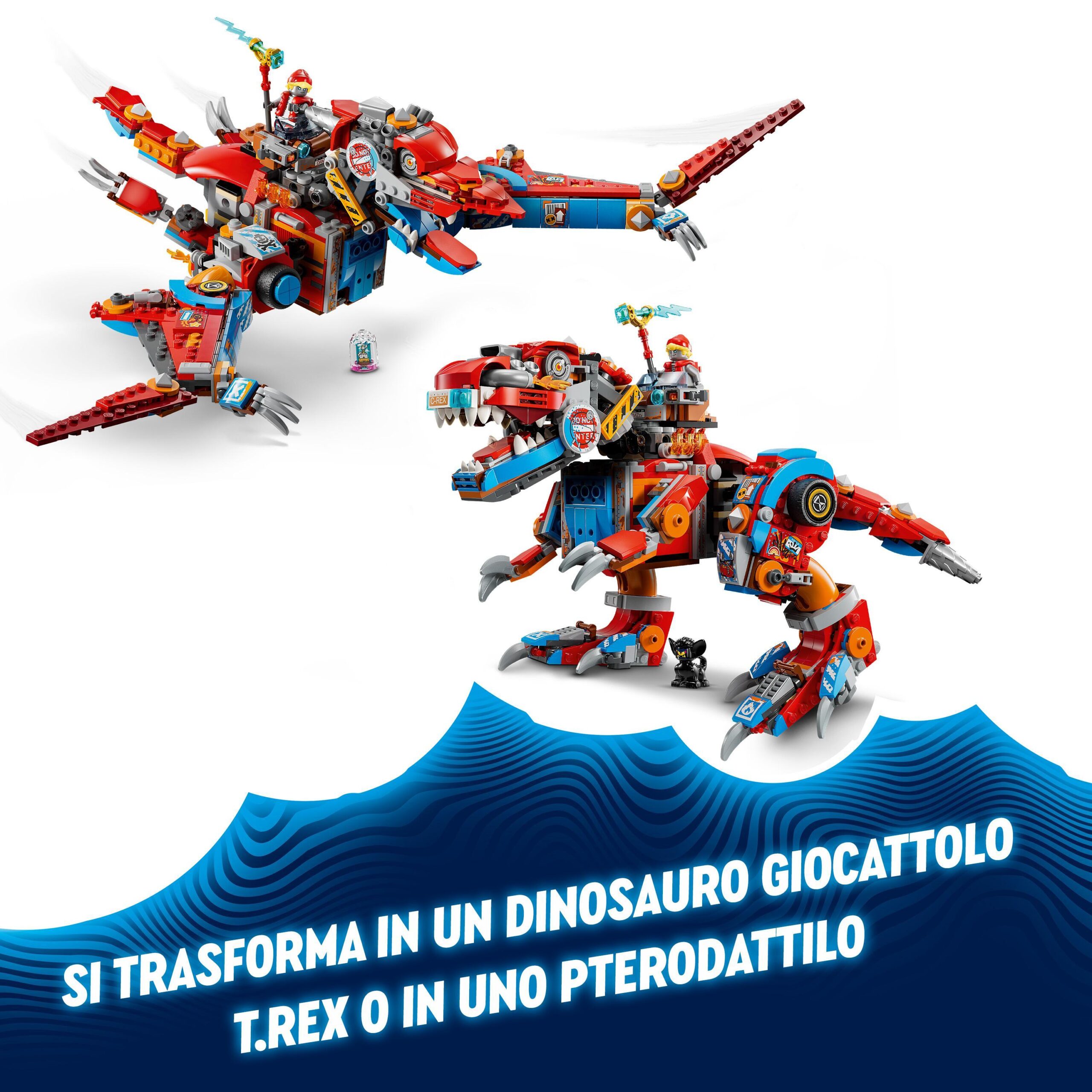 Lego dreamzzz 71484 dinosauro robot c-rex di cooper, action figure di t.rex giocattolo trasformabile, giochi per bambini 9+ - LEGO DREAMZZZ