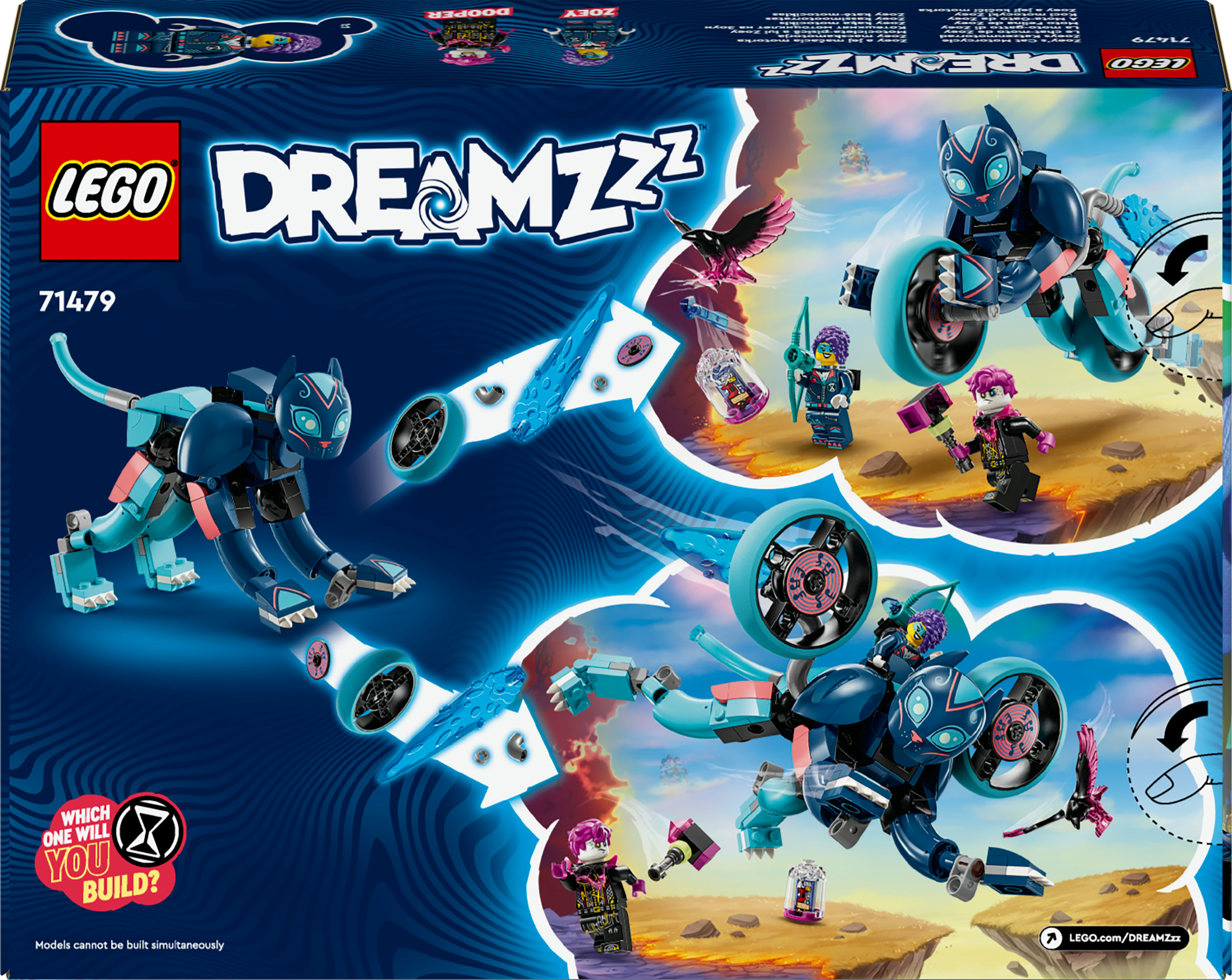 Lego dreamzzz 71479 la moto-gatto di zoey, veicolo giocattolo da costruire in 2 modi, giochi per bambini 7+, regalo creativo - Lego, LEGO DREAMZZZ