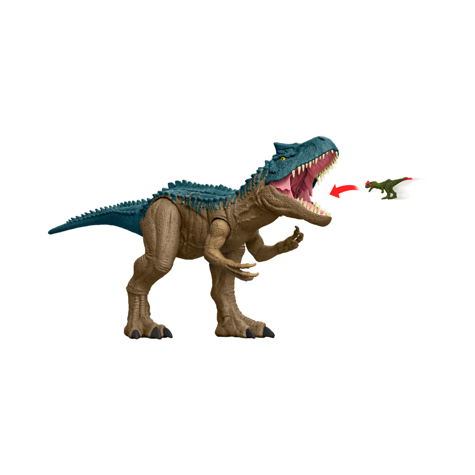 Jurassic world - allosauro super colossale, dinosauro xl con dorso acuminato - Jurassic World