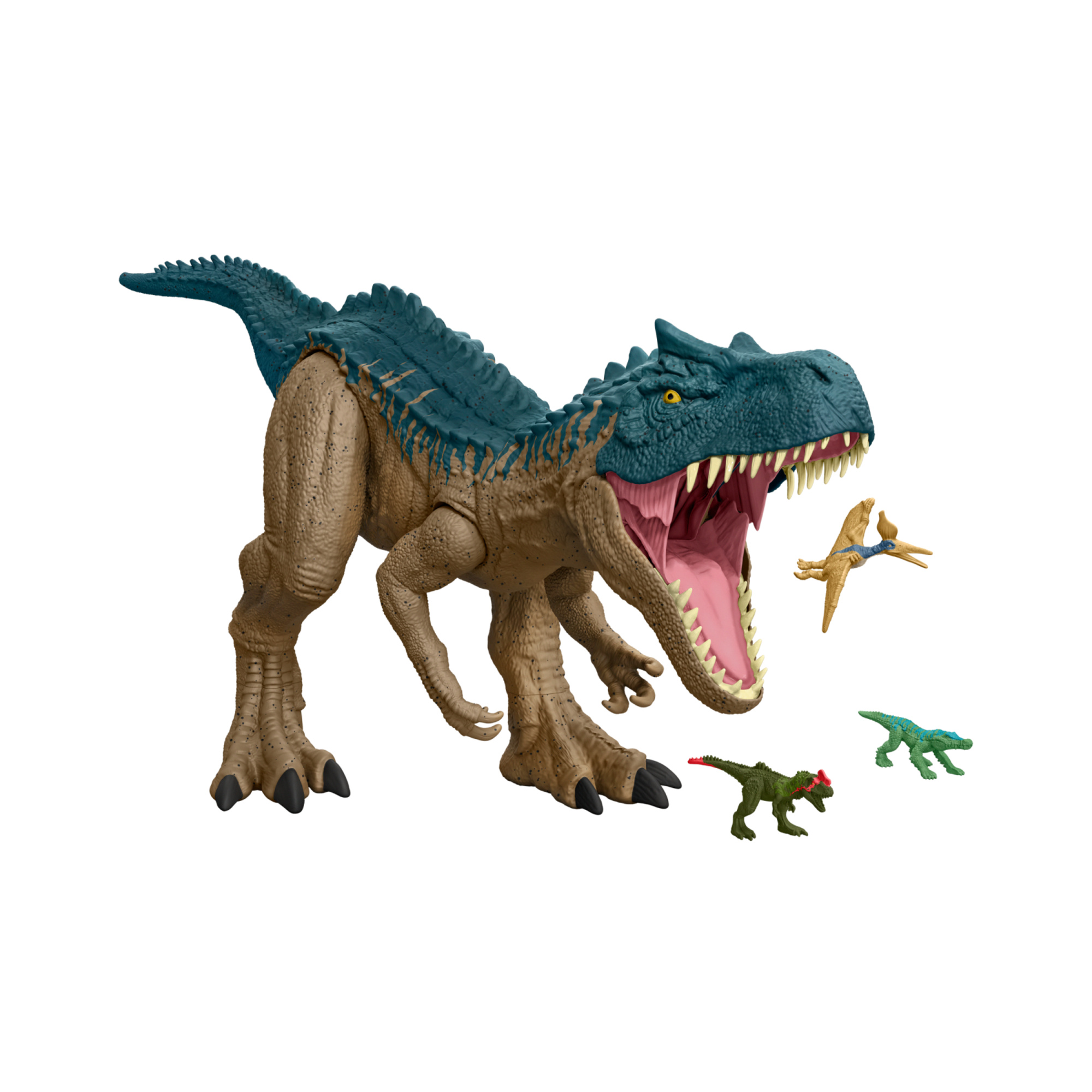 Jurassic world - allosauro super colossale, dinosauro xl con dorso acuminato - Jurassic World